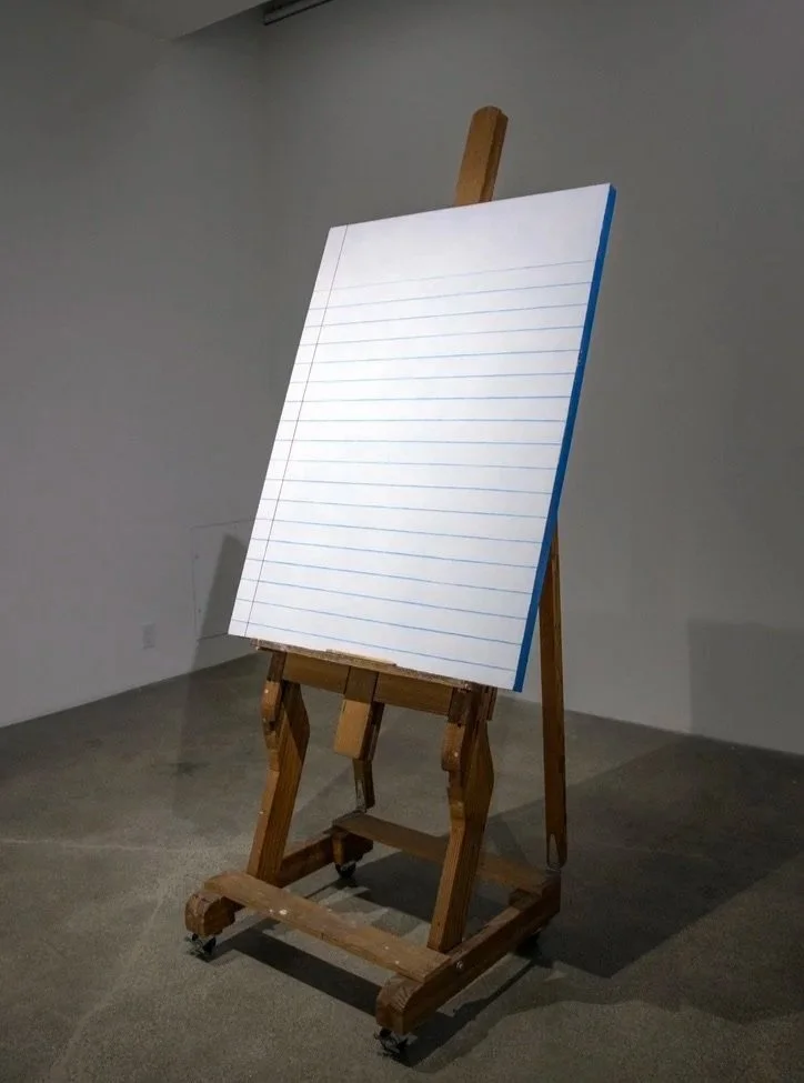 The Unwritten Lesson (2026) canvas on easel
