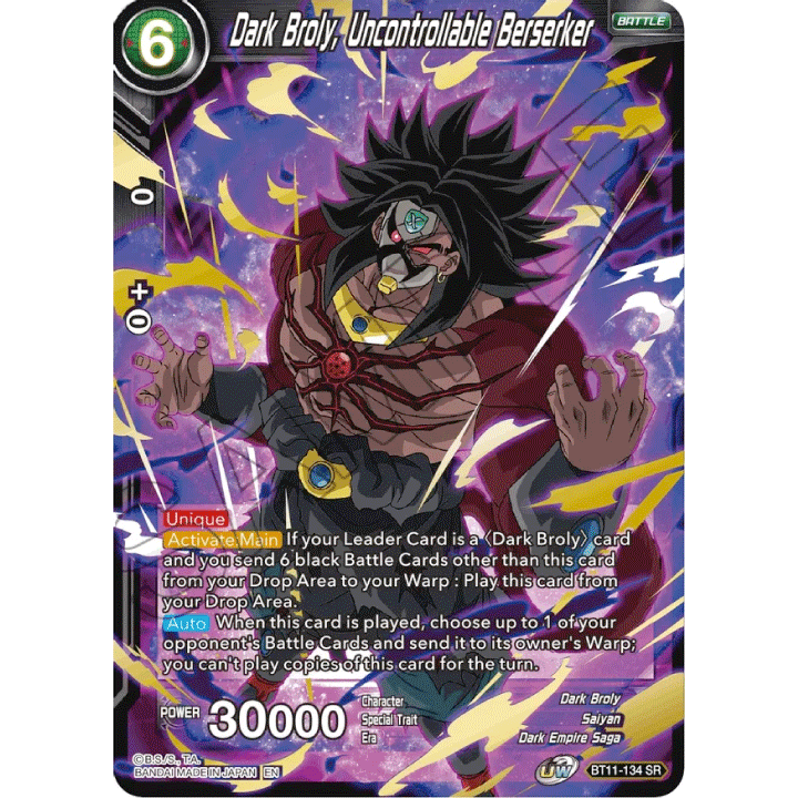 Dark Broly, Uncontrollable Berserker
