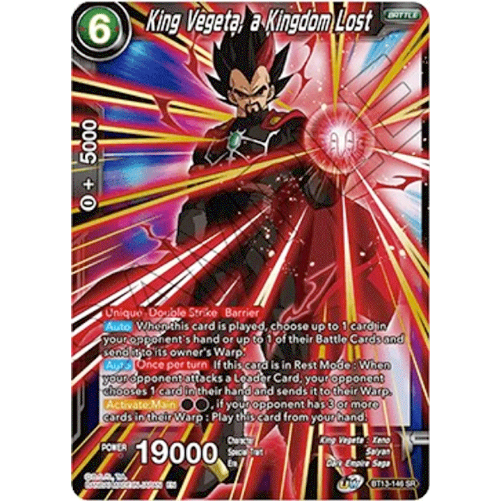 King Vegeta, a Kingdom Lost