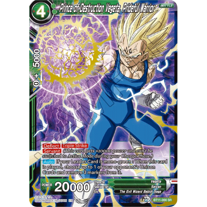 Prince of Destruction Vegeta, Prideful Warrior