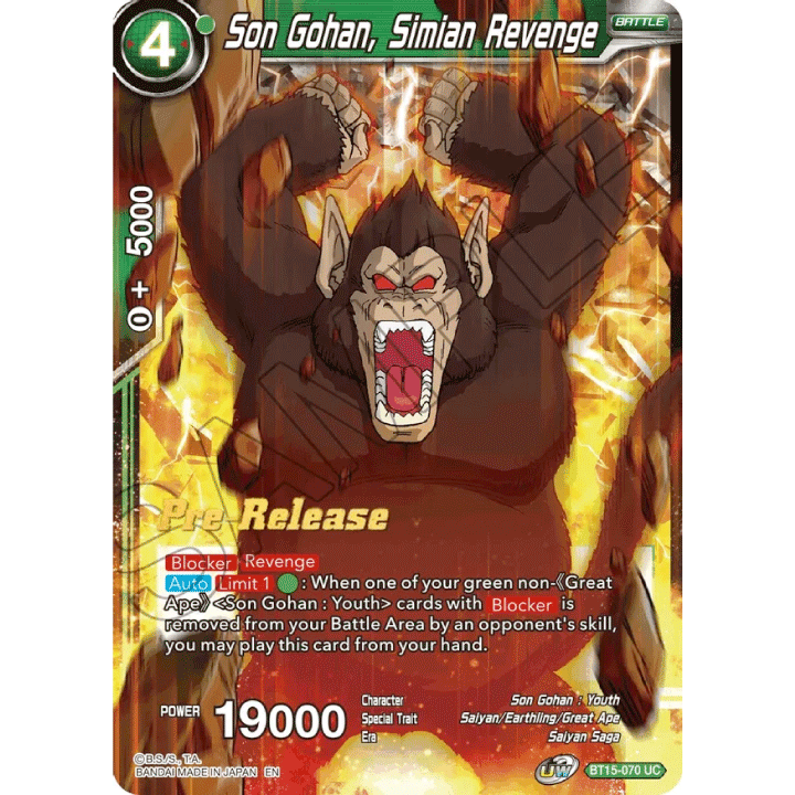 Son Gohan, Simian Revenge (PRE)