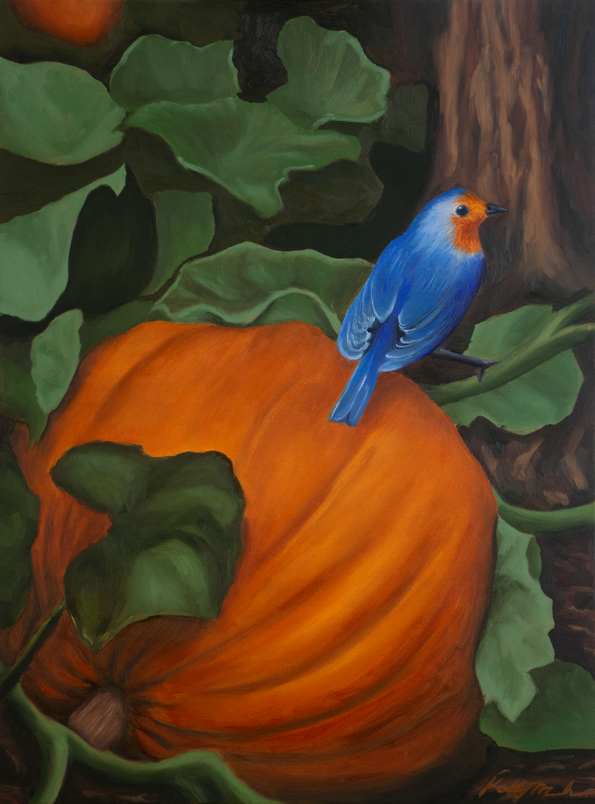  "The Songbird,"  2026, Oil on canvas, 45.7 × 61 cm (18 × 24 in)