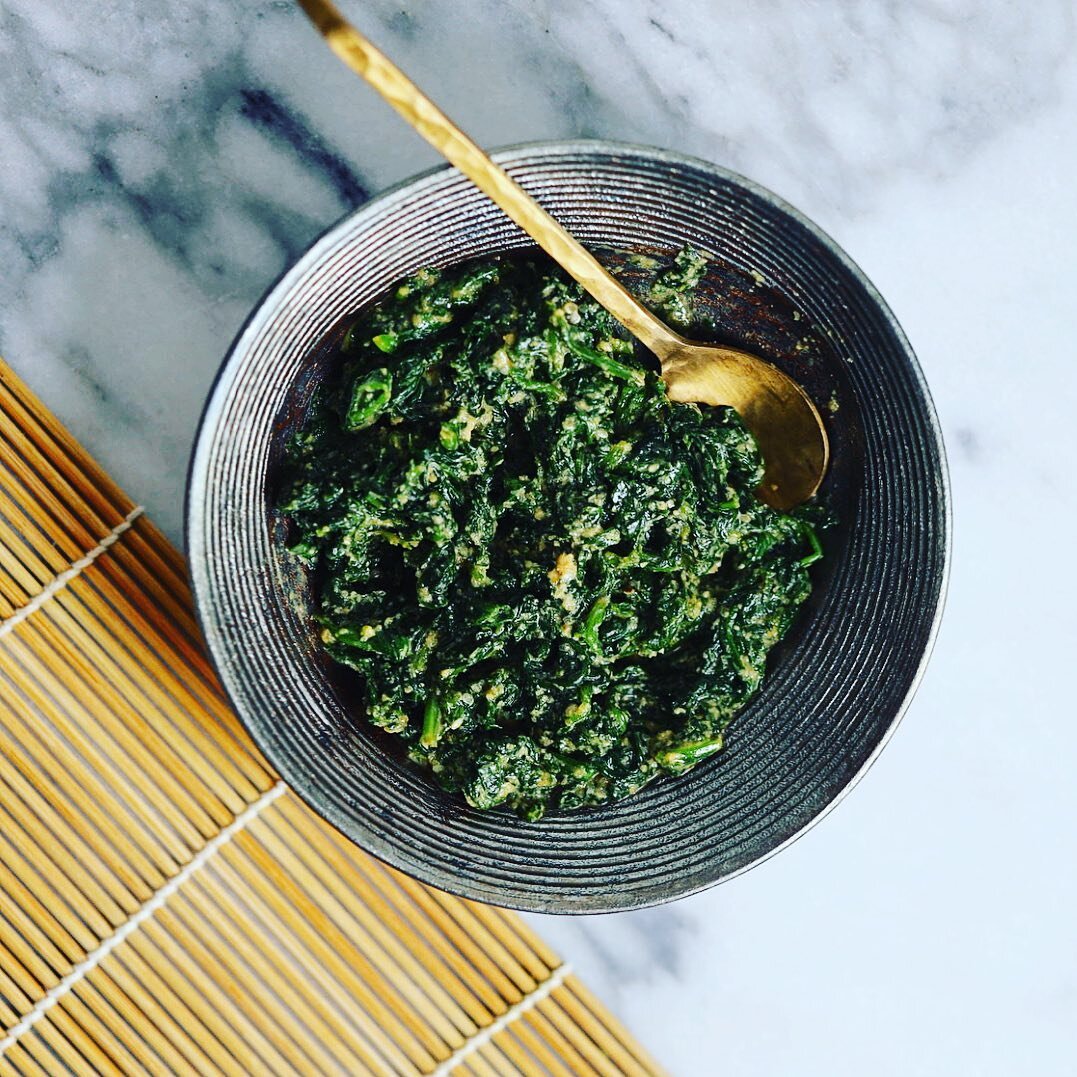 A super quick spinach recipe that is a deliciously simple way to enjoy spinach. This is nutrient-packed vegan spinach recipe is the perfect side dish. The sesame neutralises any bitterness from the spinach. This is my take on a Japanese classic.&nbsp