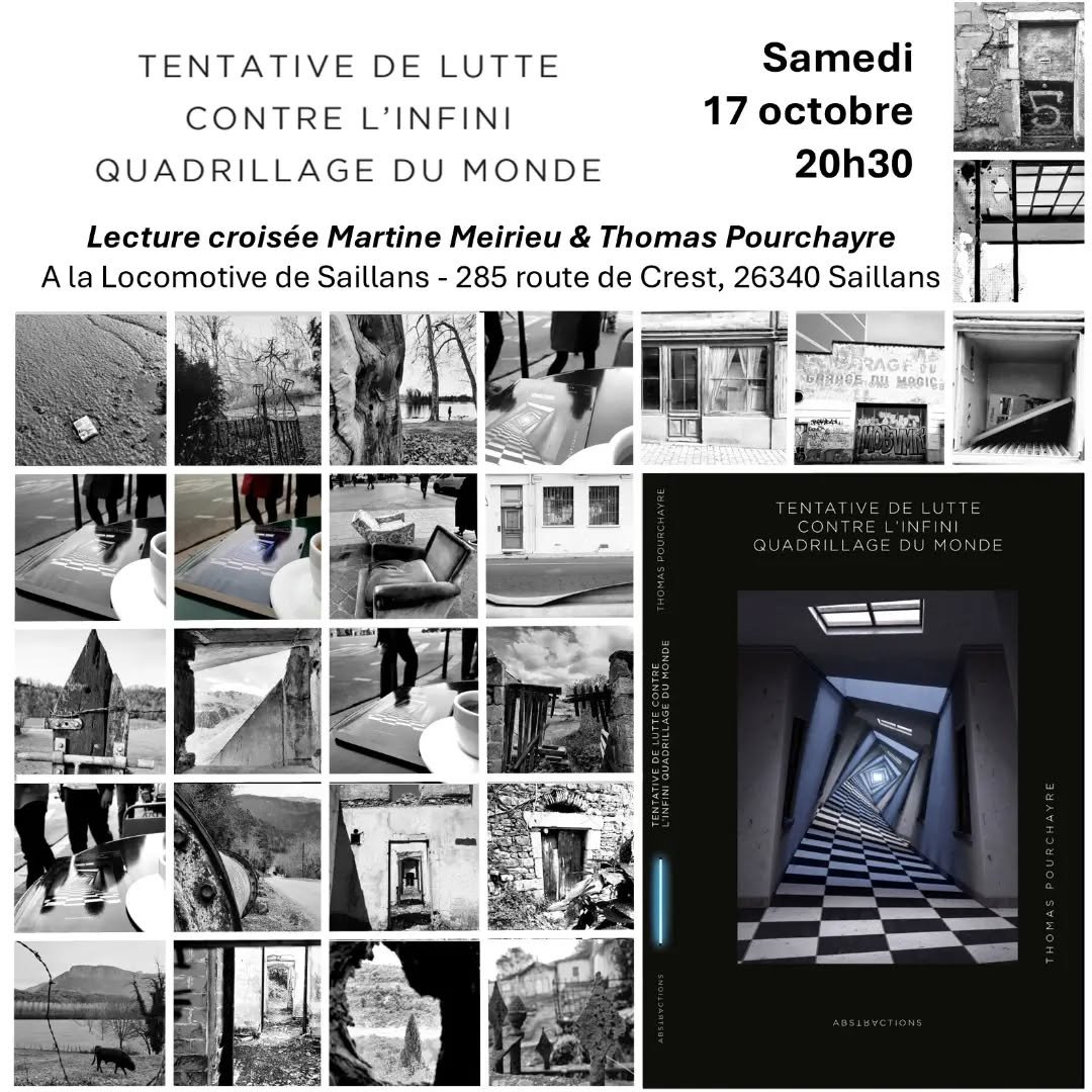 THOMAS POURCHAYRE EN LECTURE À SAILLANS LE 17 OCTOBRE 2026