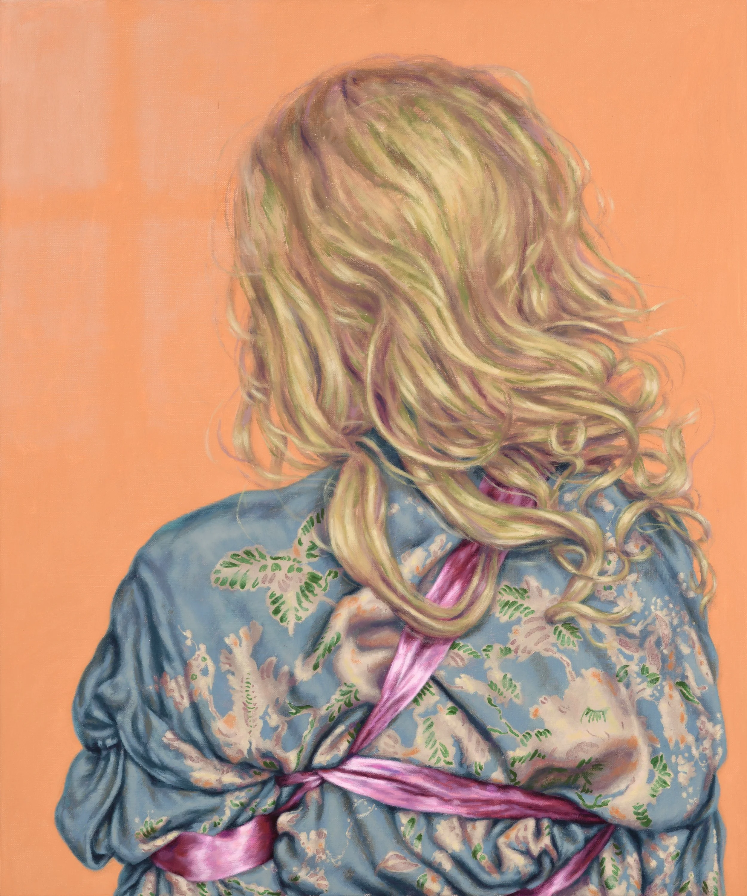 Roxana Halls
Unknown Women, Blue Kimono, 2024
Öl auf Leinwand / 64 x 54 cm
Courtesy of the artist 
Foto: Mathew Tugwell