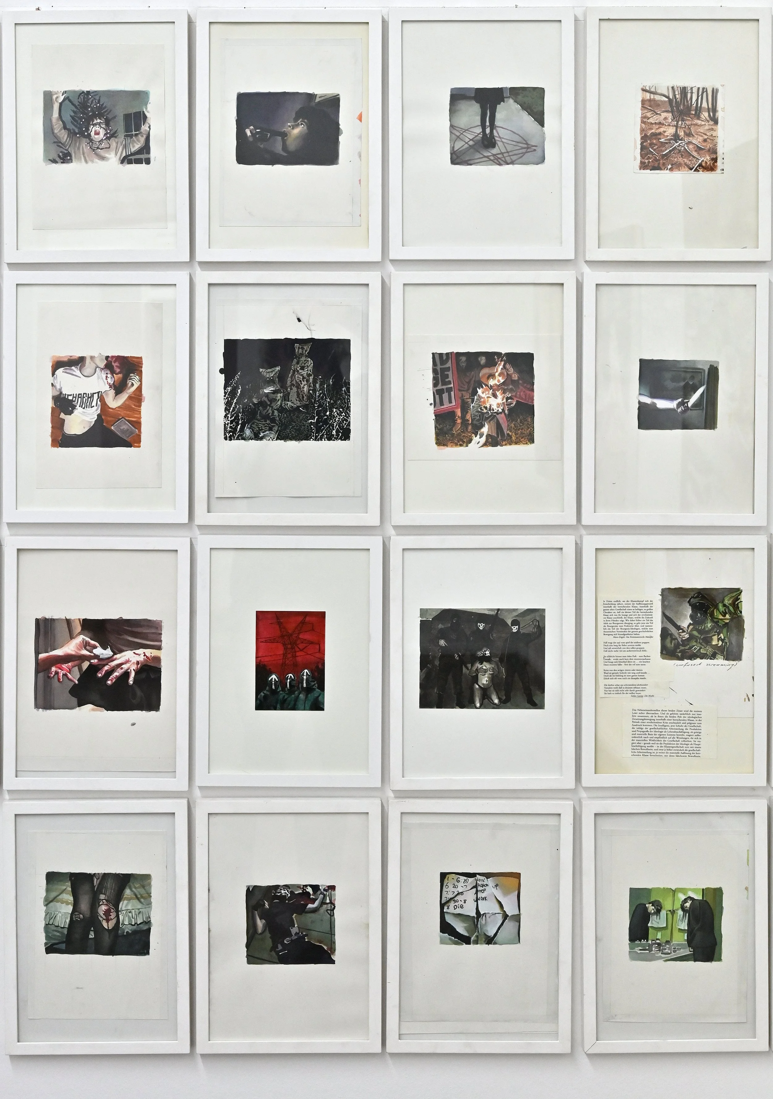 Michael Wutz, Serie: Aschermittwoch / Series: Ash Wednesday,  2026, Tusche auf Papier / Ink on paper, ca.10 x10 cm, Courtesy of the artist and Galerie Galerie Friese. Foto: Michael Lüder.
