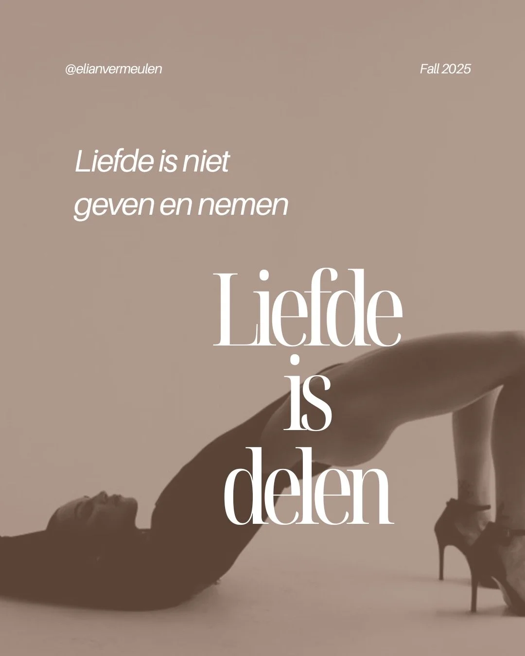 Liefde is niet geven en nemen. Liefde is delen. ❤️️