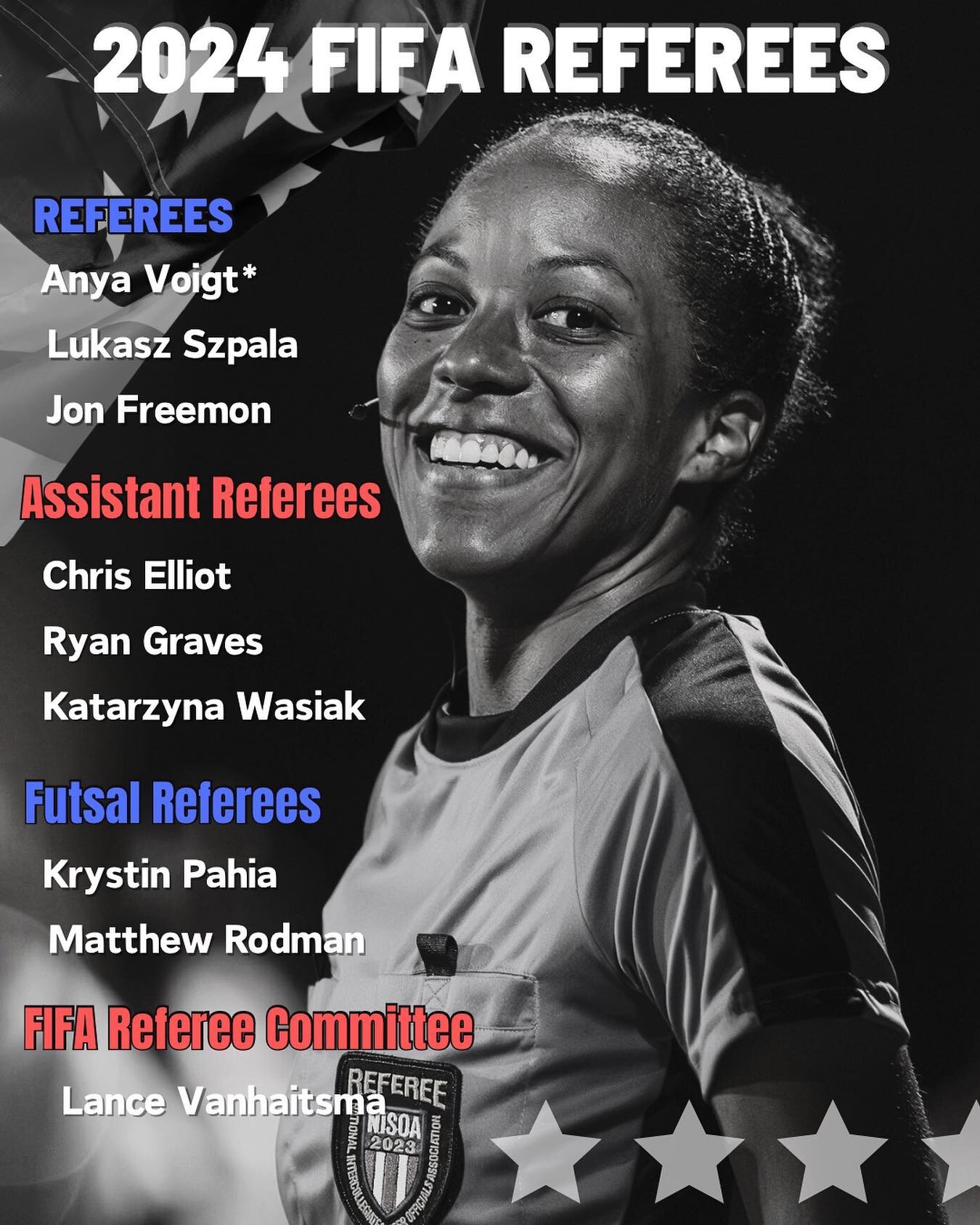 NISOA would like to congratulate these referees on being newly appointed to the 2024 FIFA International Panel👏🏼 #nisoa