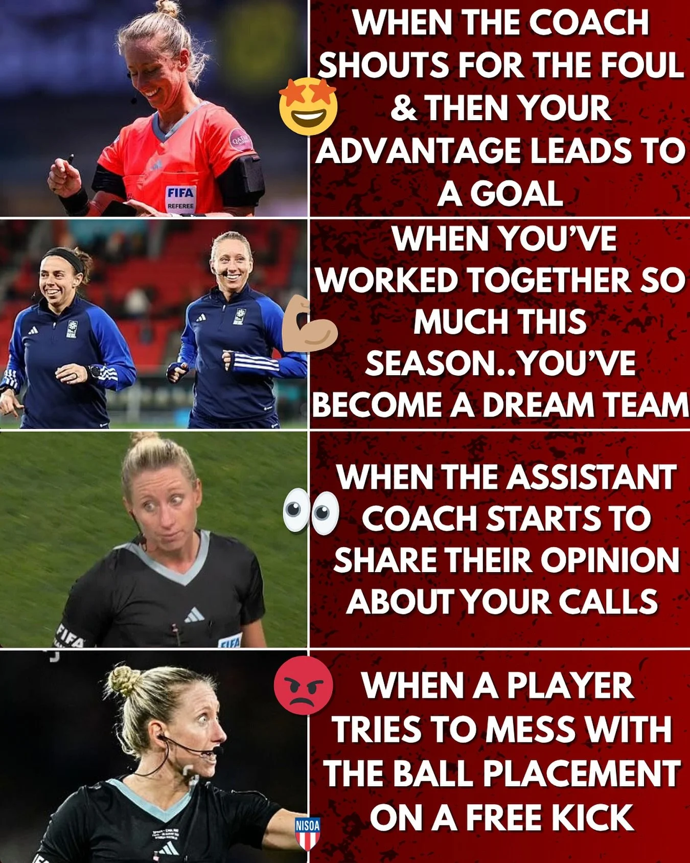 We couldn’t pick just one Tori expression, so we picked four & chalked today up as Tori Tuesday for all our NISOA Mood Board needs!🤩⚽️🏟️🌟 
#nisoa #moodboard