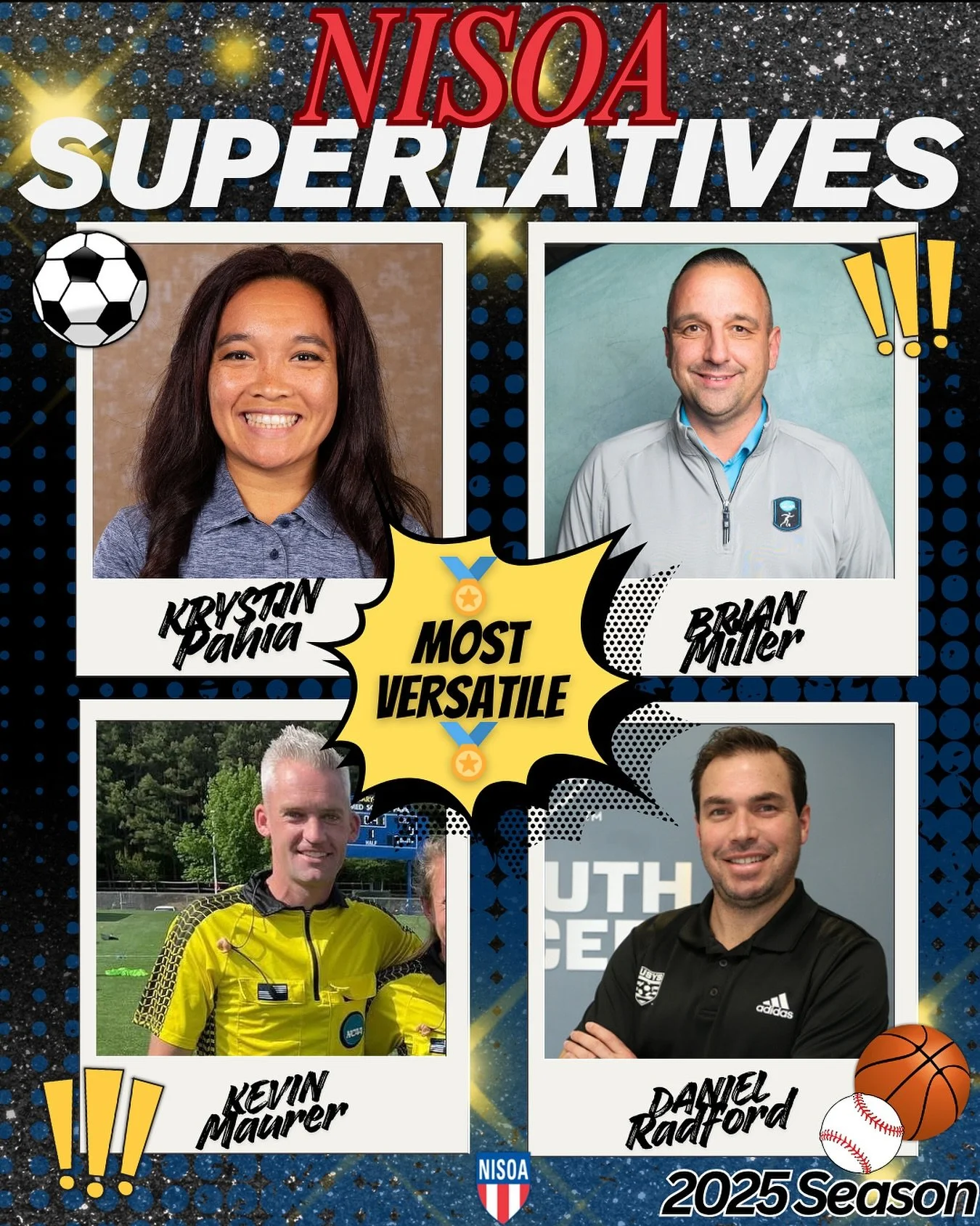 You can catch them officiating in more than one place! Whether it&rsquo;s on the field, court, diamond or booth💪🏽
🗳️Vote below for who you think should take home The Most Versatile Superlative!