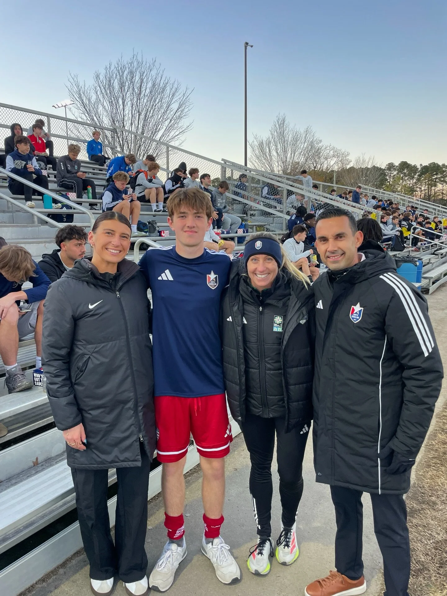 The 2025 Louisiana Young Referee of The Year, Leiden Poklemba played in the NCFC Youth Showcase, illustrating how you can pursue both playing &amp; officiating at a high level!⭐️🏟️⚽️
Had to snap a photo with World Cup Referees Tori Penso &amp; Cesar