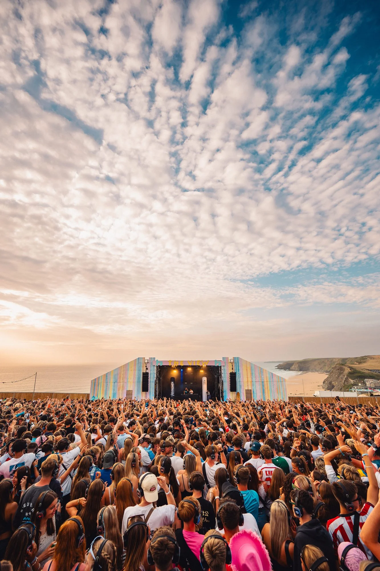 The point, Boardmasters festival with a beautiful ocean backdrop.