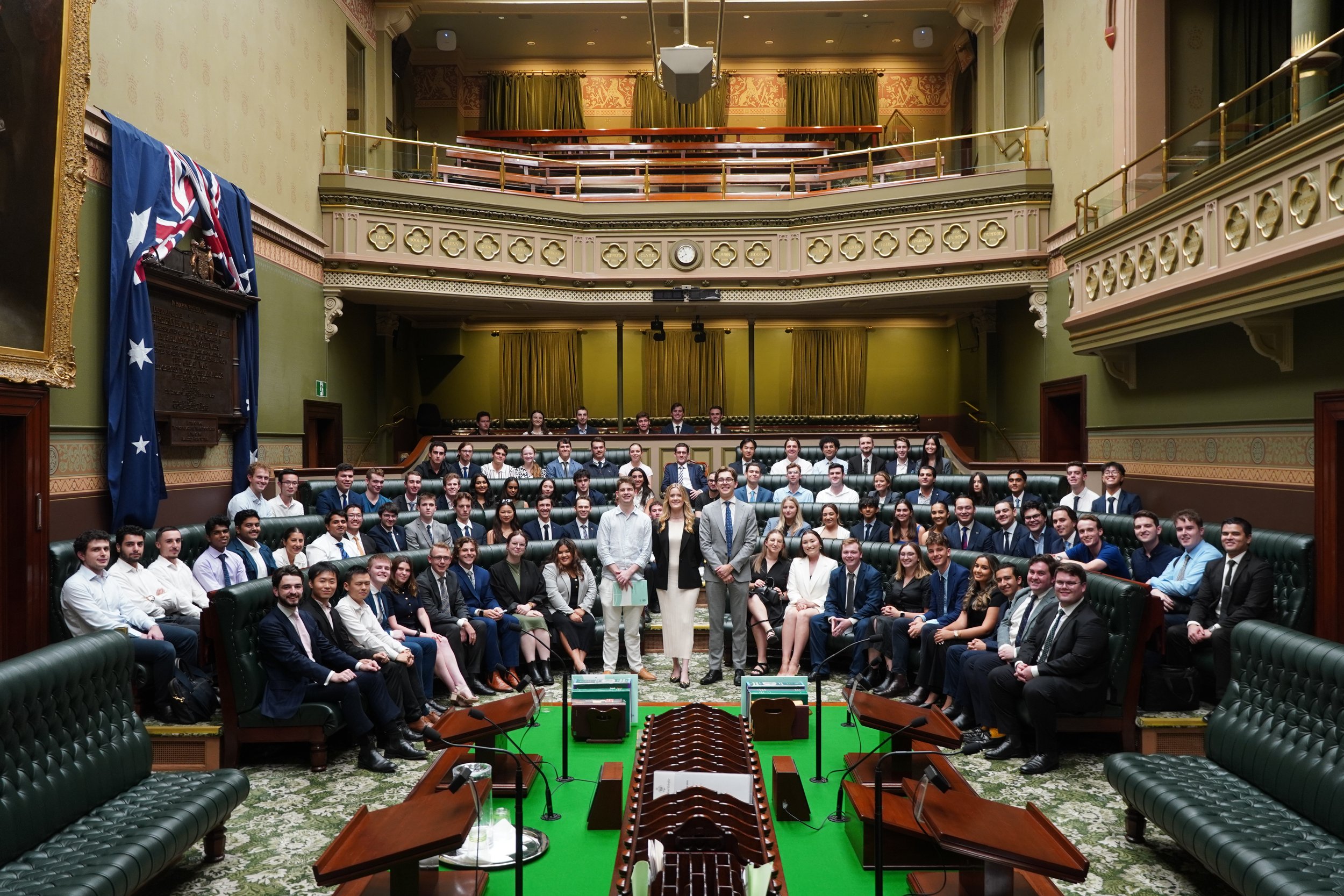 NSW Young Liberals after the 2025 Mock Parliament Debate, Legislative Assembly, Sydney