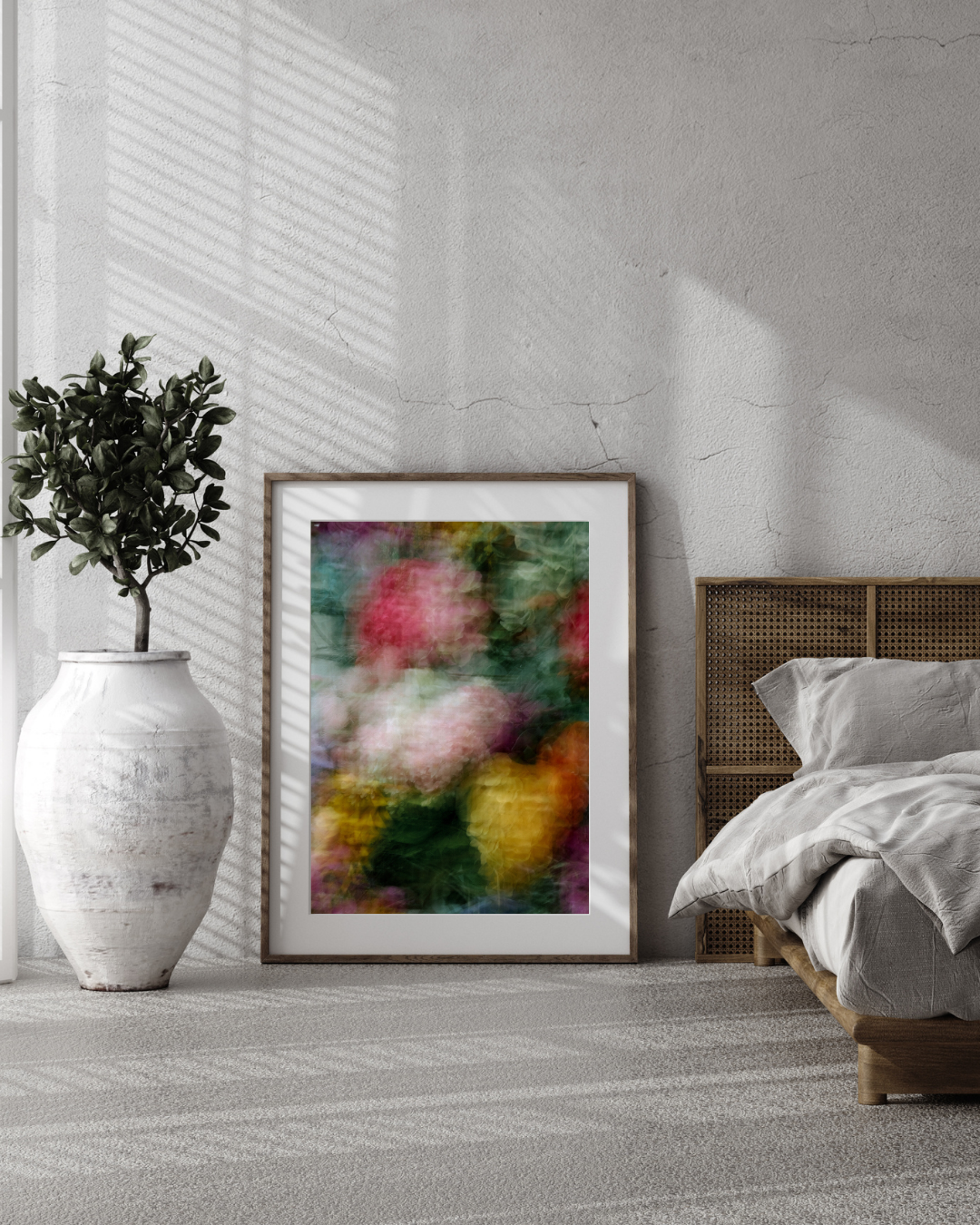 colourful floral wall art for bedroom.webp