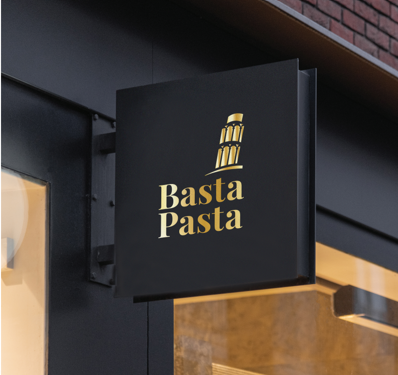Basta pasta sign.png