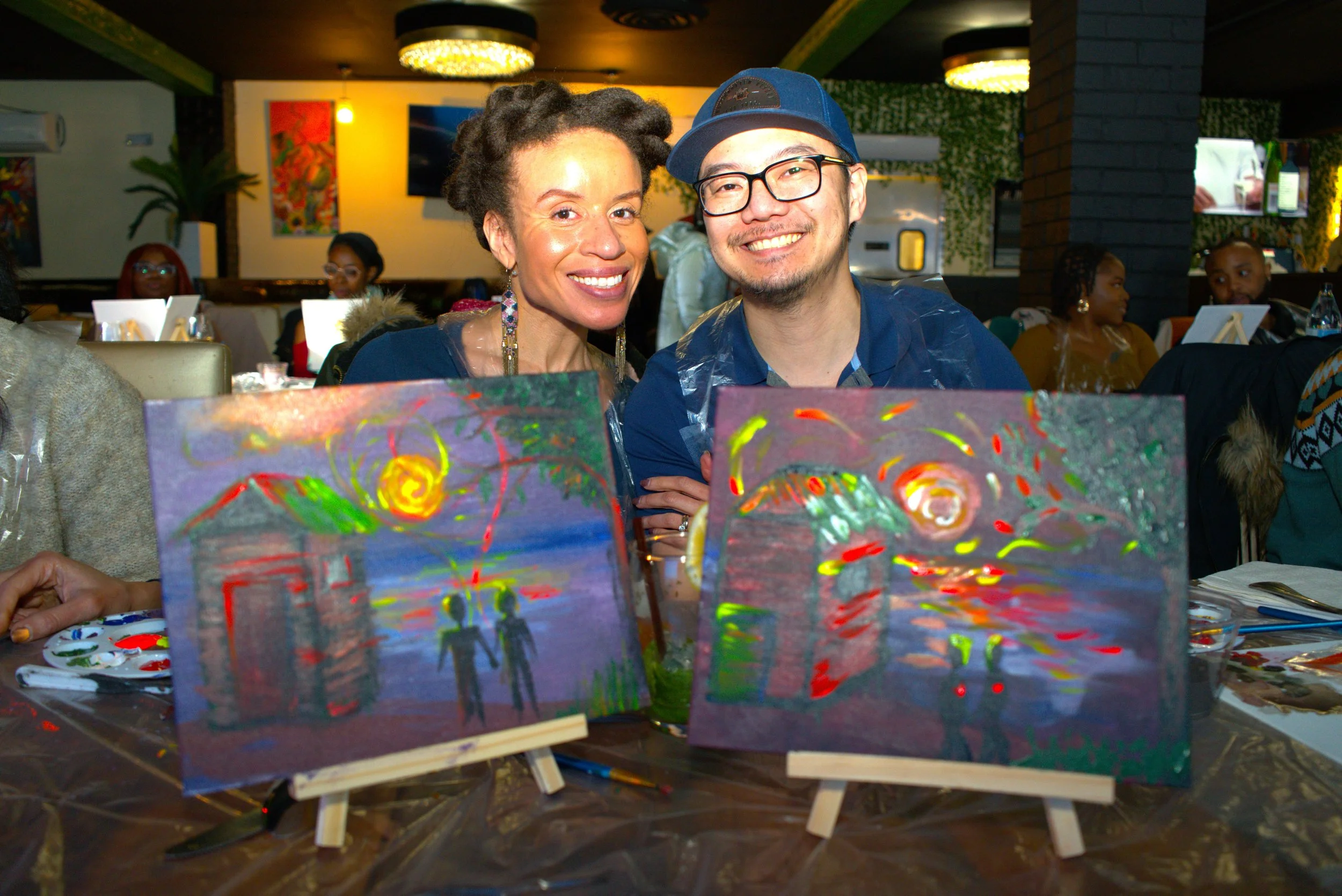 Sip and Paint Shana and Friend .jpg