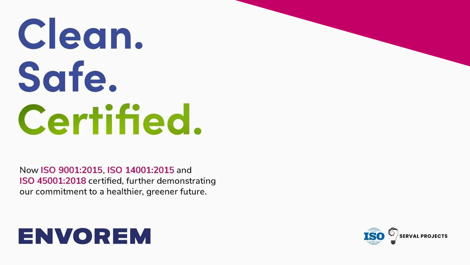 Envorem Continues to advance in the Middle East Achieving ISO compliance 