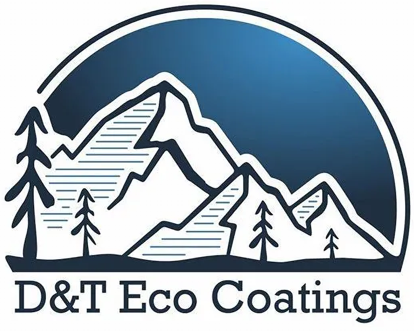 D&T Eco Coatings mountain and tree logo
