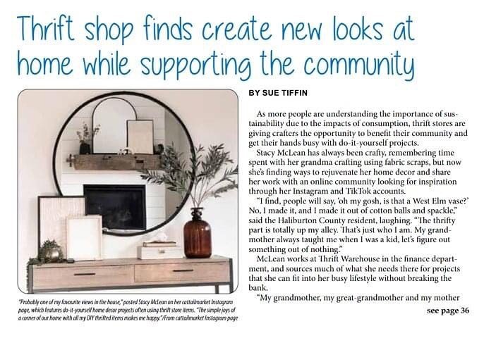 I was featured in the Haliburton Highlands 2021 Summer Guide! Check out my profile to check it out! #haliburtonhighlands #summerguide2021 #thriftingdiy