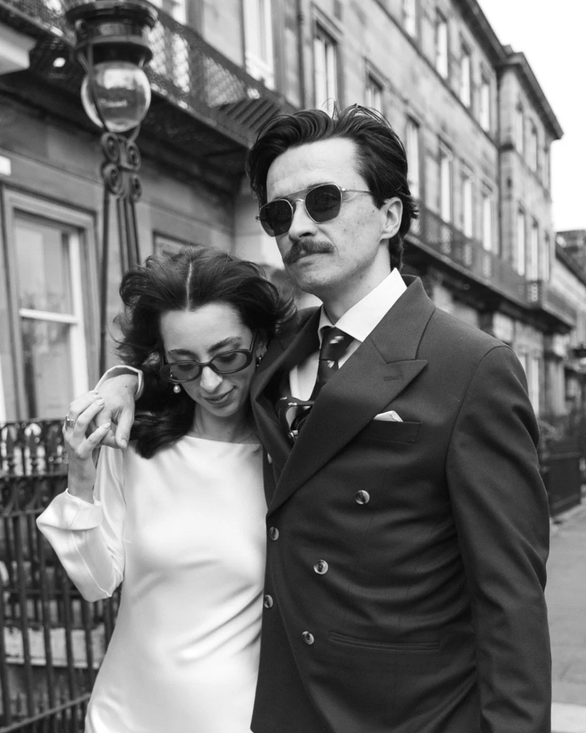 A few more snaps from this gorgeously chic and intimate city wedding. L&amp;F showcasing their impeccable style and love for each other against the beautiful backdrop and streets of Edinburgh. 🤍 

Suppliers 

Photographer @meggymacphotography 
Conte