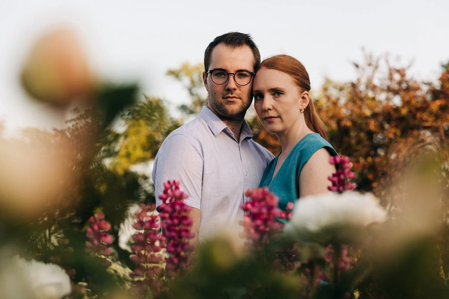 Portrait of a couple at the vermont mountain wedding venue the von Trapp Family Lodge & Resort
