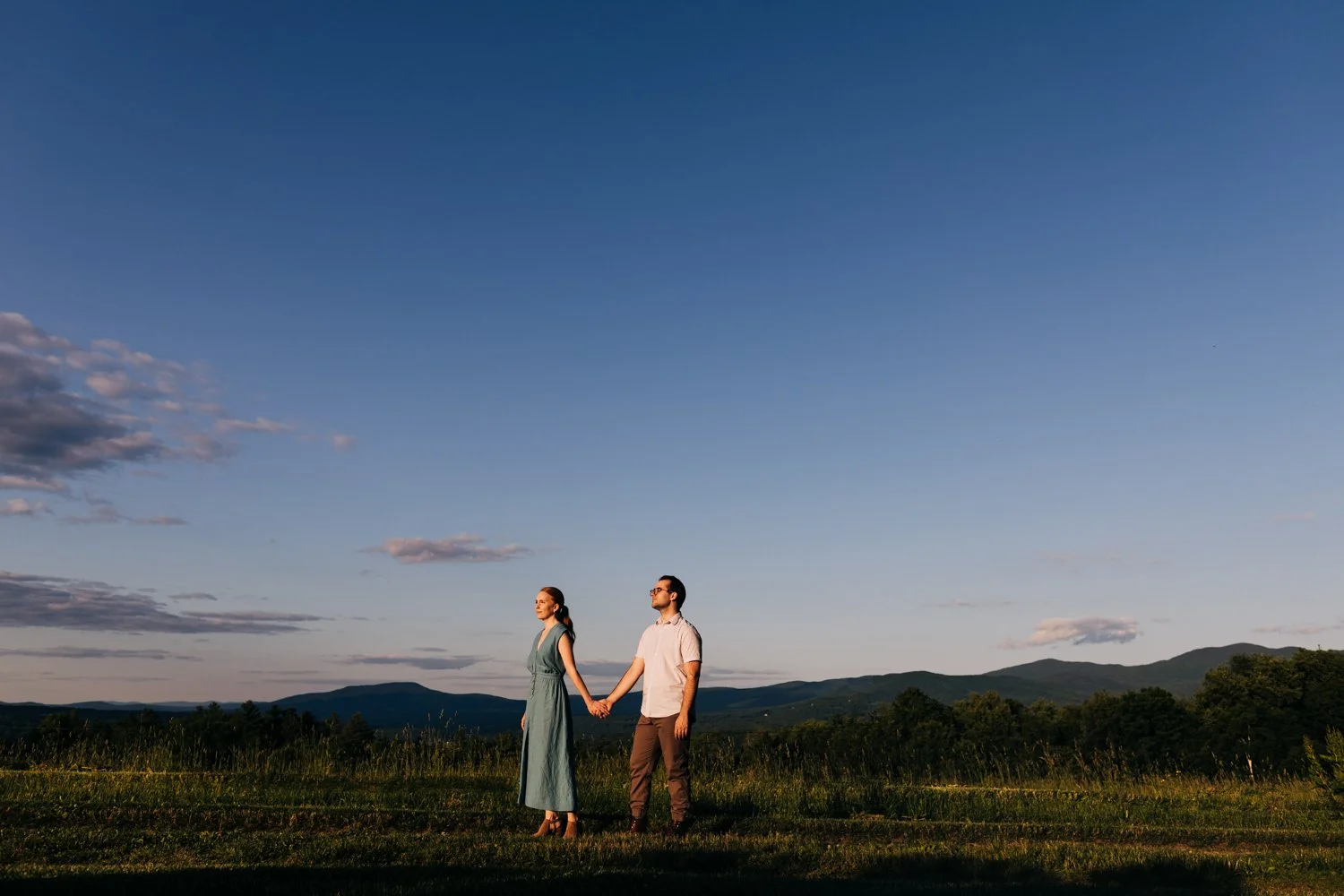 Portrait of a couple at the vermont mountain wedding venue the von Trapp Family Lodge & Resort