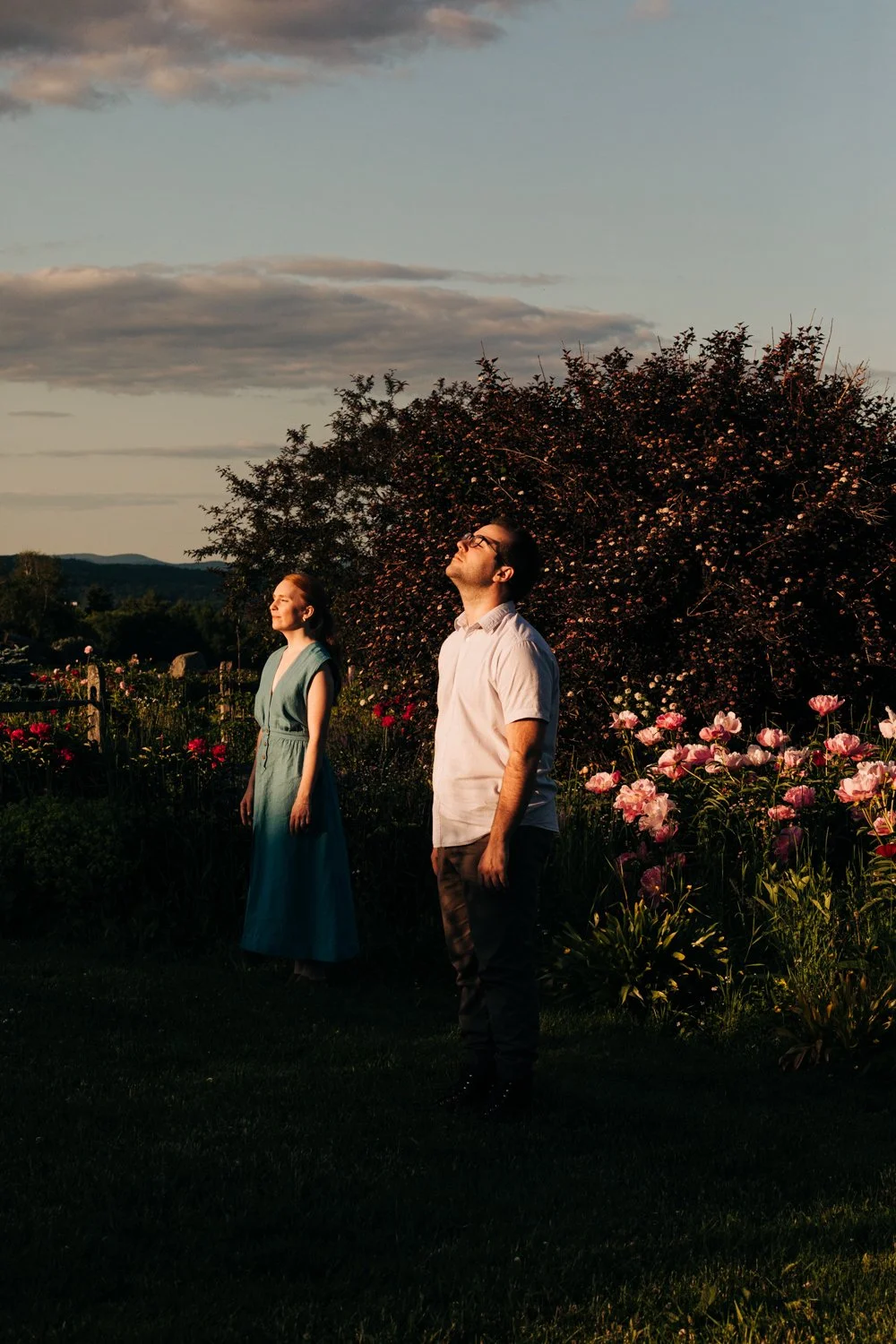 Portrait of a couple at the vermont mountain wedding venue the von Trapp Family Lodge & Resort