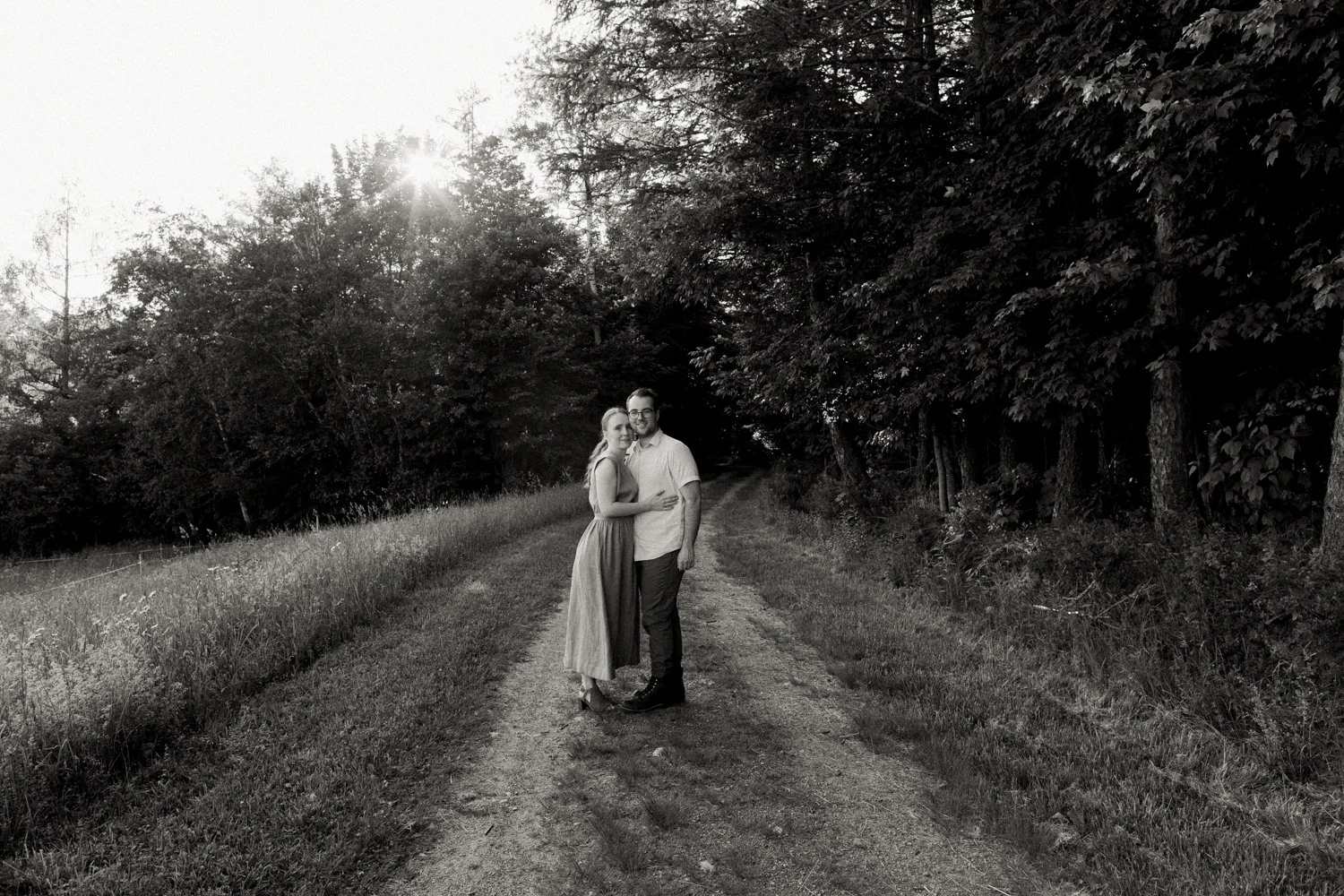 Portrait of a couple at the vermont mountain wedding venue the von Trapp Family Lodge & Resort