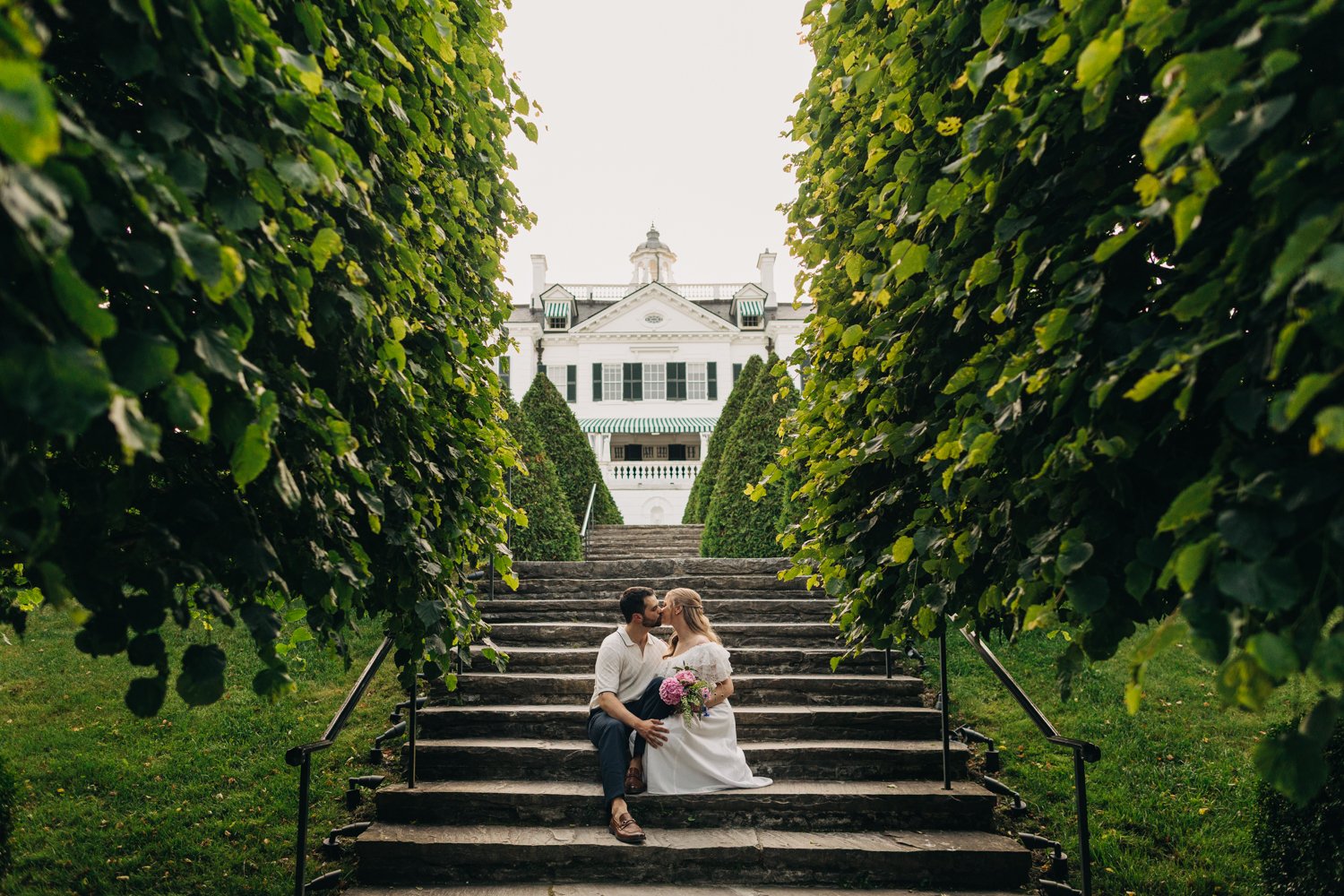 Berkshire County Engagement Photos at The Mount in Lenox, Massachusetts | Berkshire County Wedding Photographer