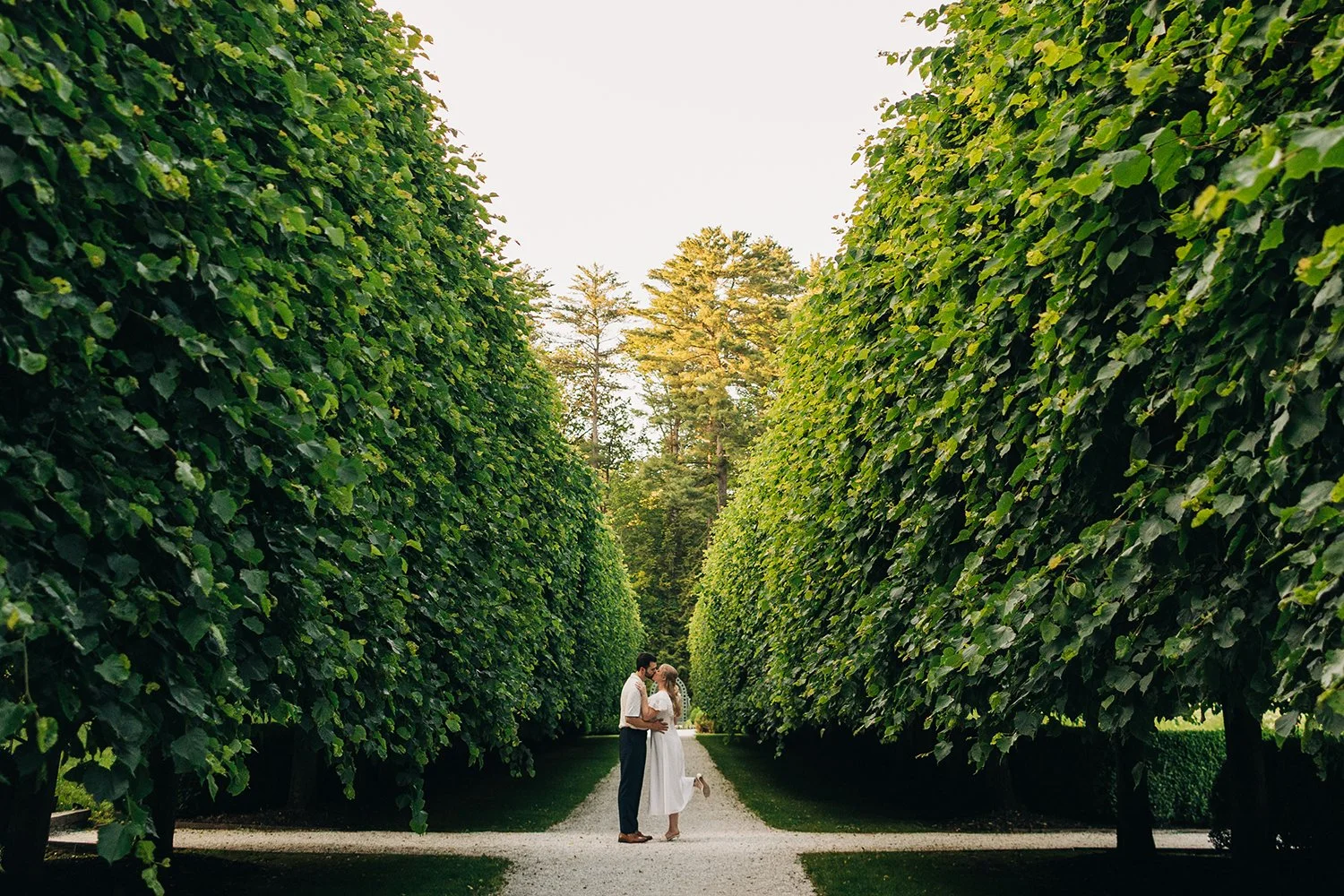 A couple enjoys a picnic while exploring the grounds at the Mount, Edith Wharton's Home, in Lenox, Massachusetts.