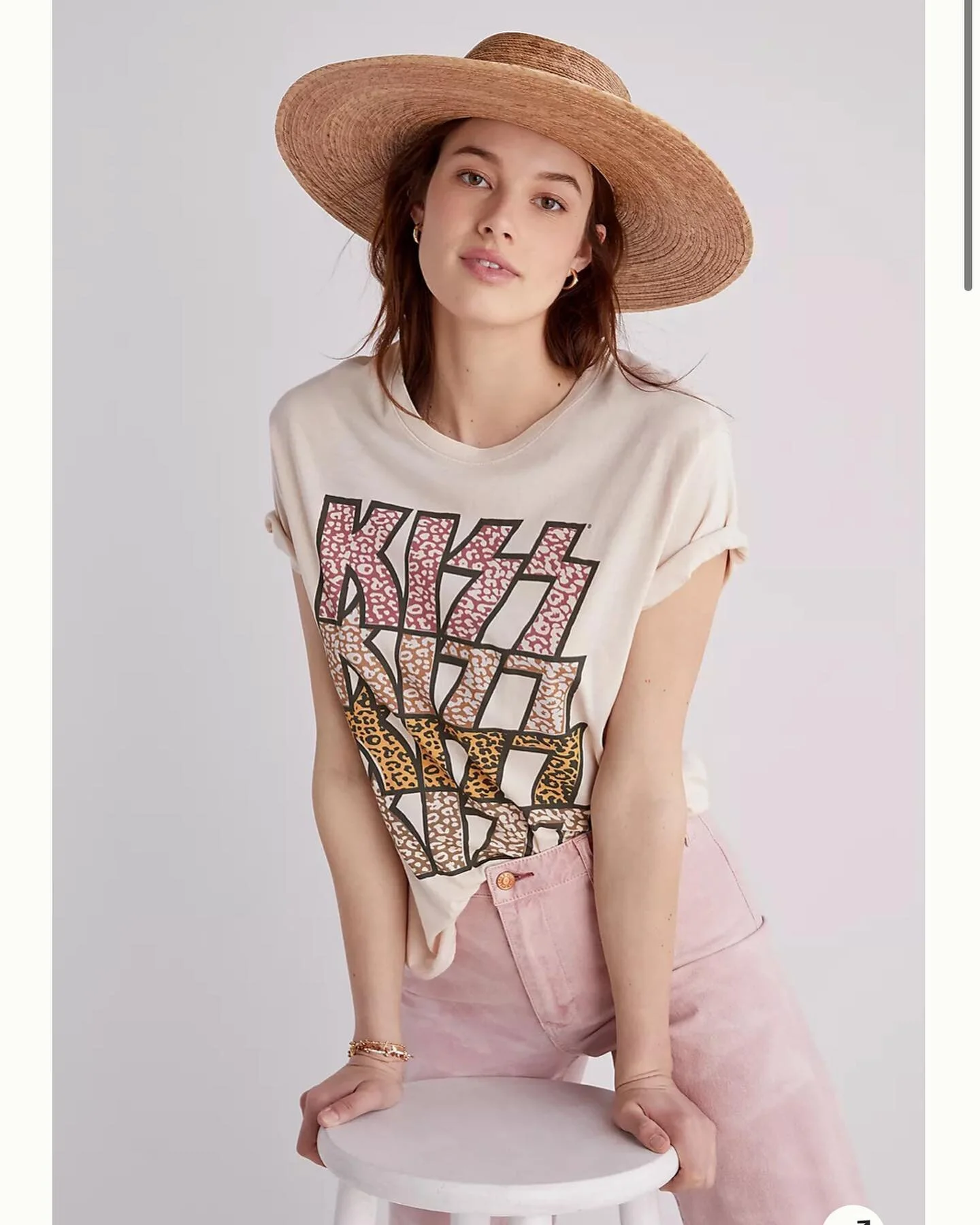 KISS Leopard Graphic Tee @anthropologie #softpalette #KISS #bandtee #graphictee #rocknroll