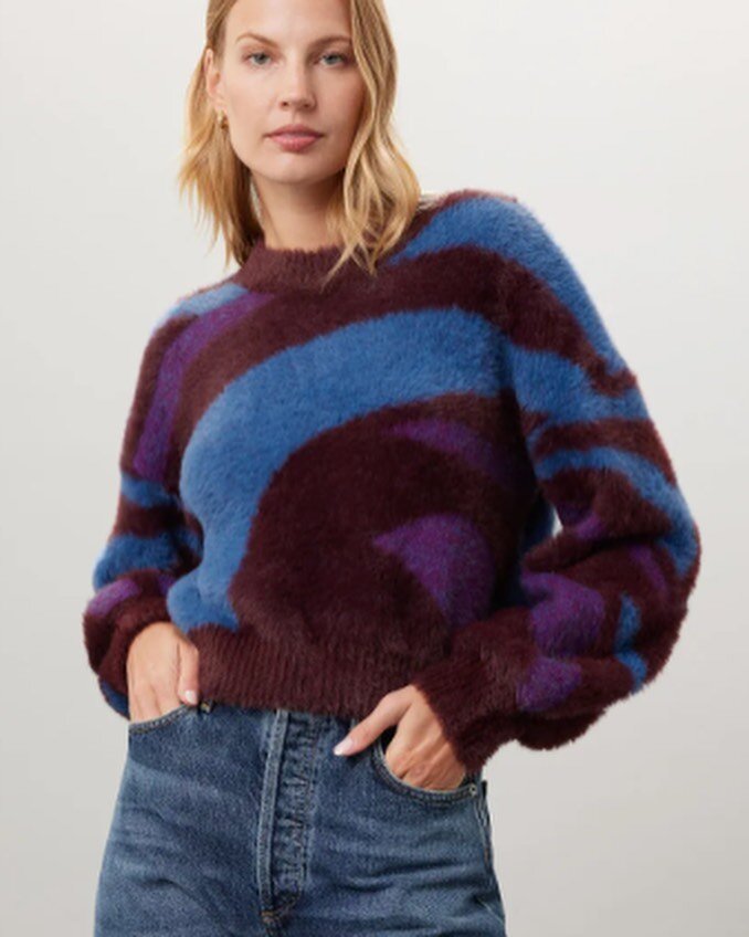 LOUNA Geo Fuzzy Sweater @renttherunway #cozy #sweaterweather #geo #Fall