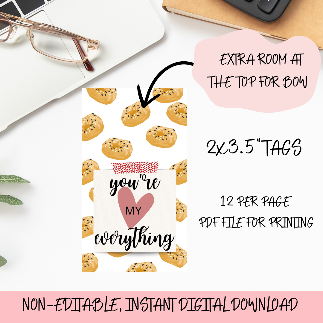 Printable Everything Bagel Tag