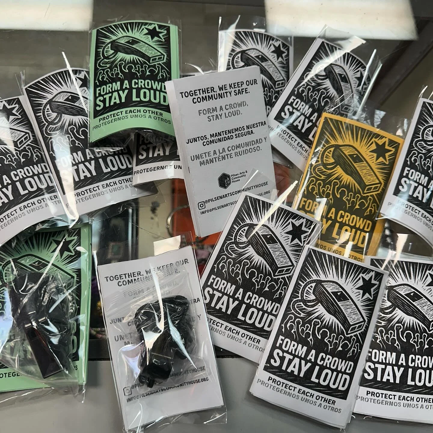 We have ~13 🧊whistle packets courtesy of @pilsenartscommunityhouse . Come get one / let us know if you want us to set one aside for you. These work!