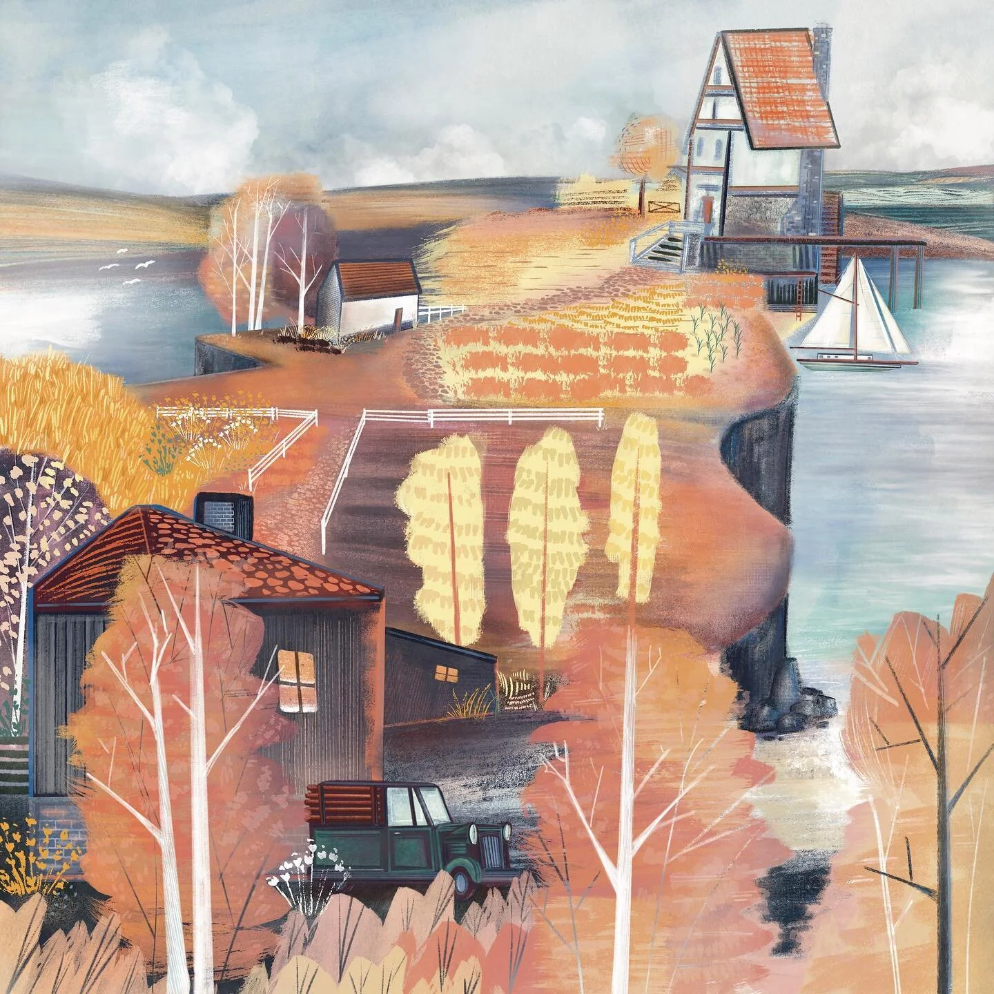 Working on a landscape was a fun change, but getting feedback from y&rsquo;all during the process was the real treat. 
Swipe for process and details. 

#procreate #truegrittexturesupply #retrosupply #retrosupplyco #retrosupplybrushes #dcartist #acrea