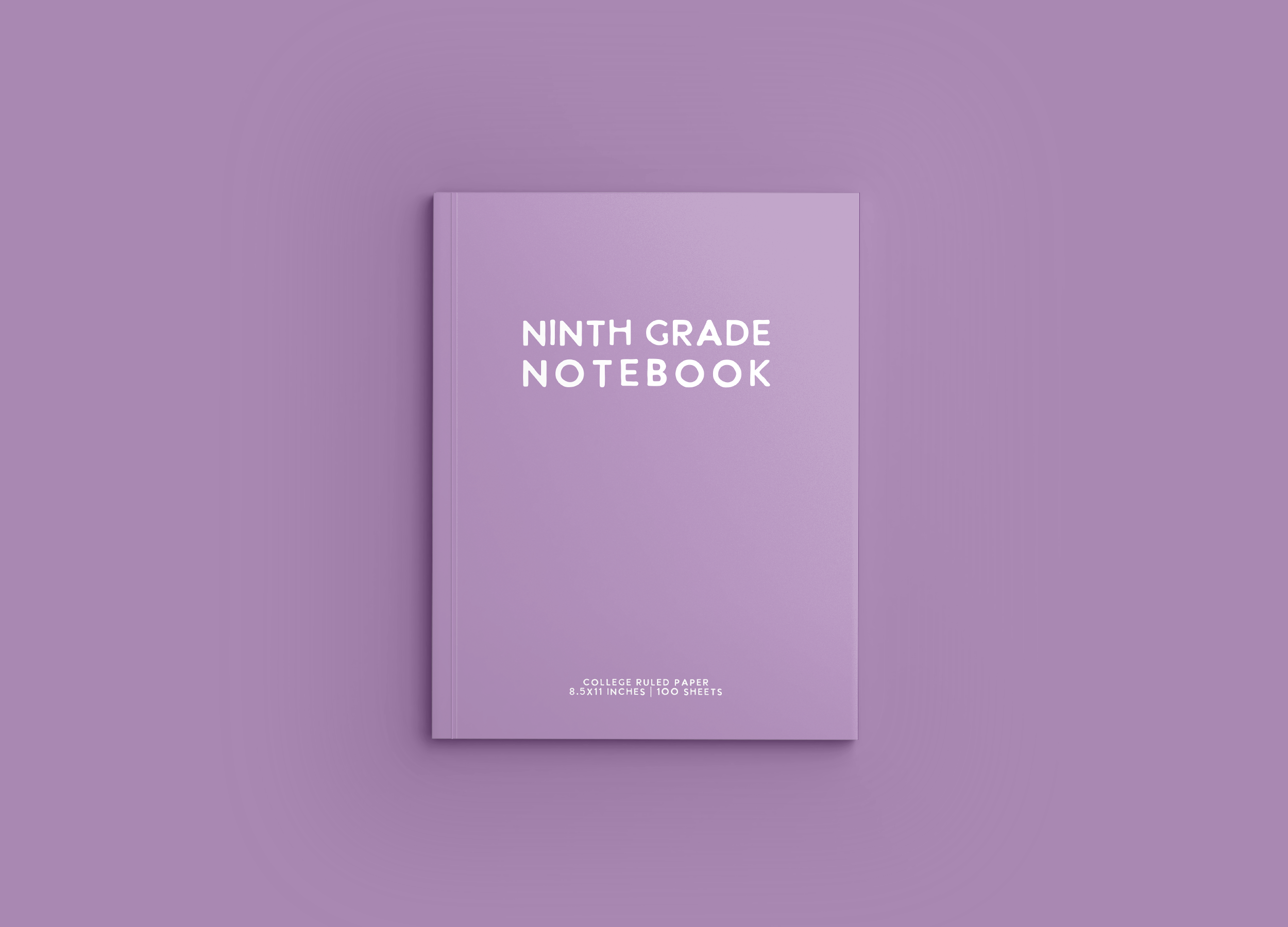 NINTH GRADE Notebook Cover - 11 Light Purple Mockup.png