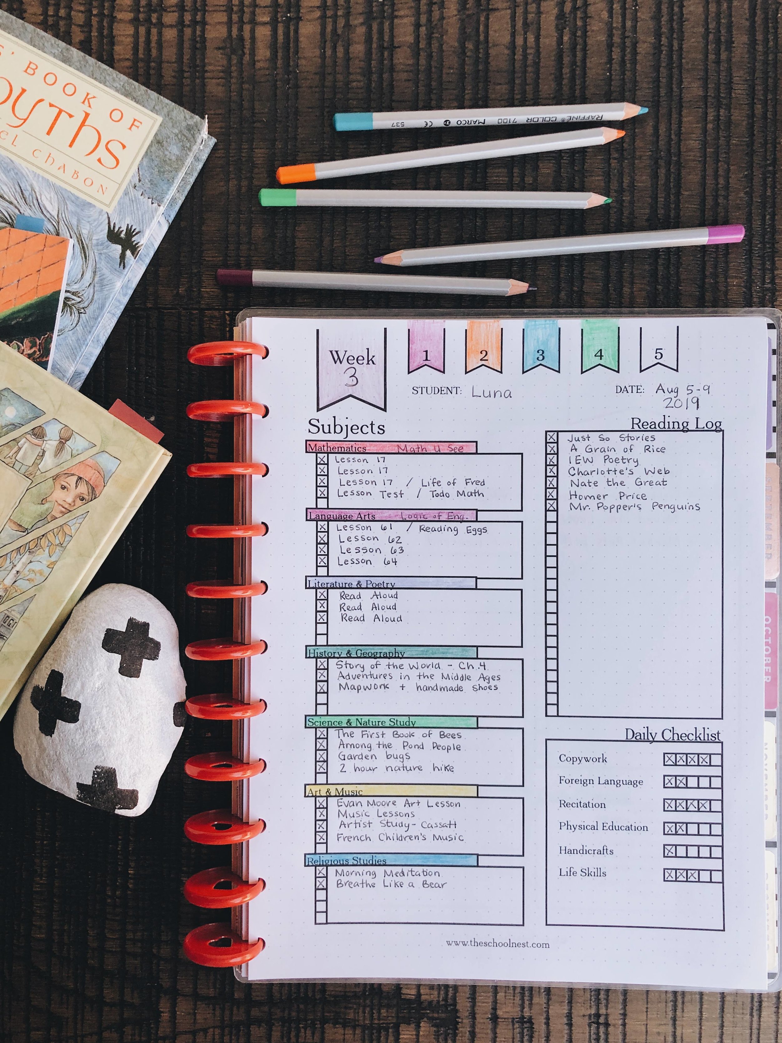 Bullet Journal Books to Read Planner Printable