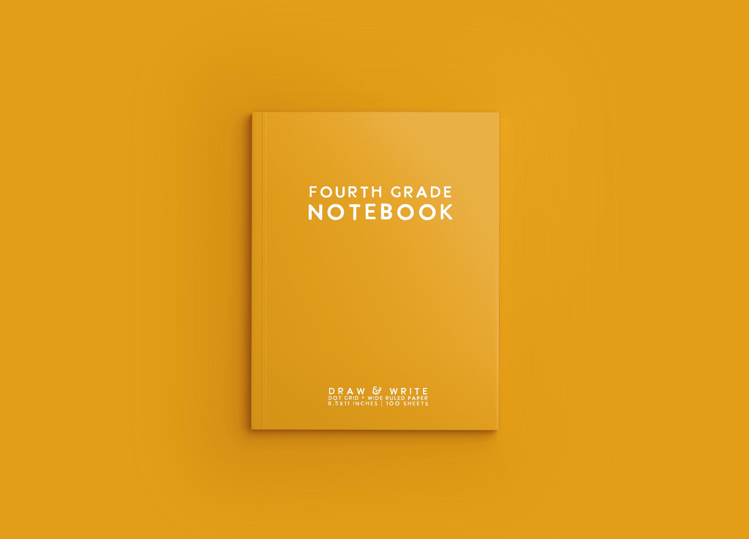 Mockup FOURTH GRADE Notebook Cover - 05 Yellow.png