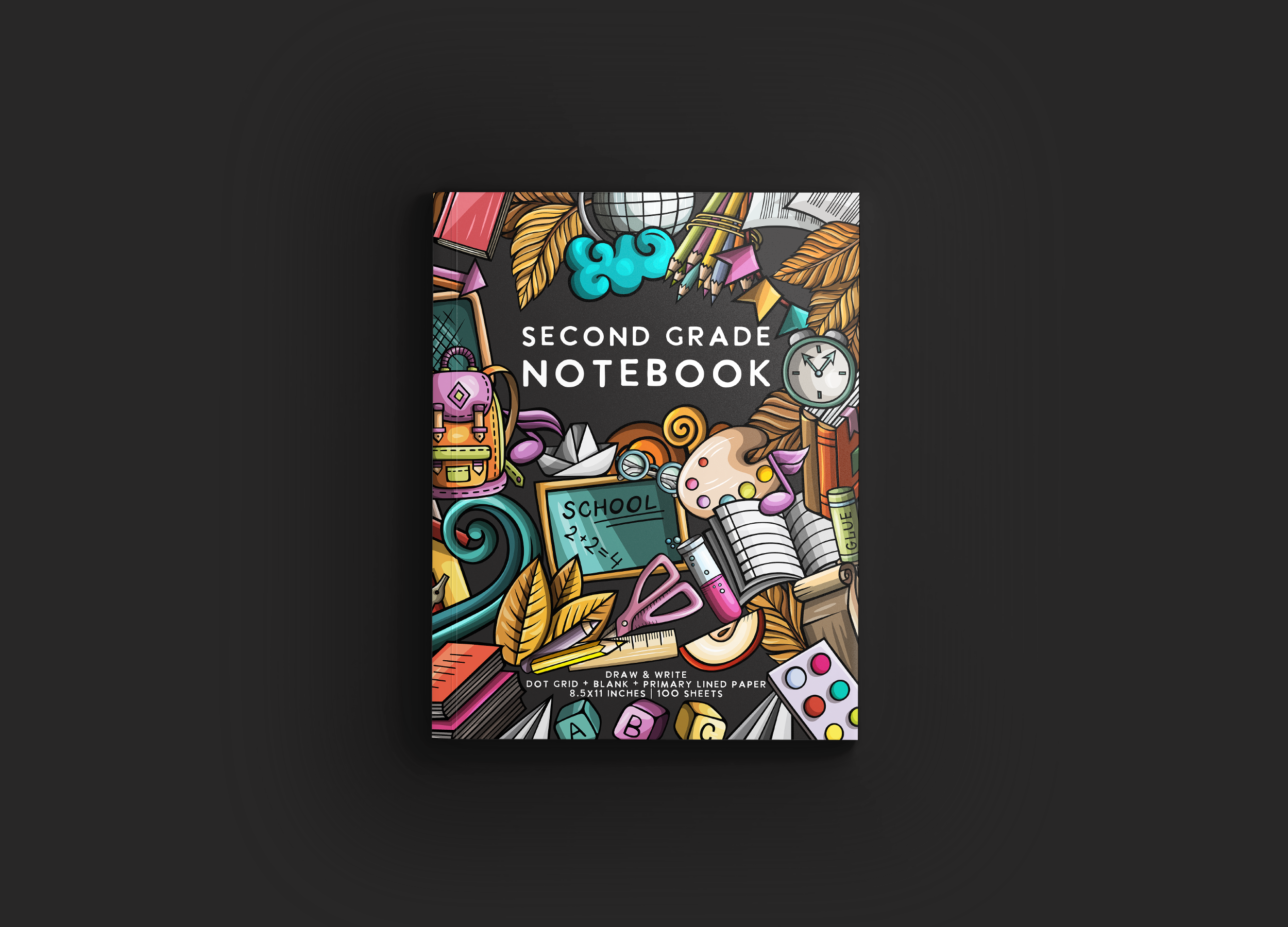 SECOND GRADE Notebook Cover Mockup 1 - 14 Doodle.png