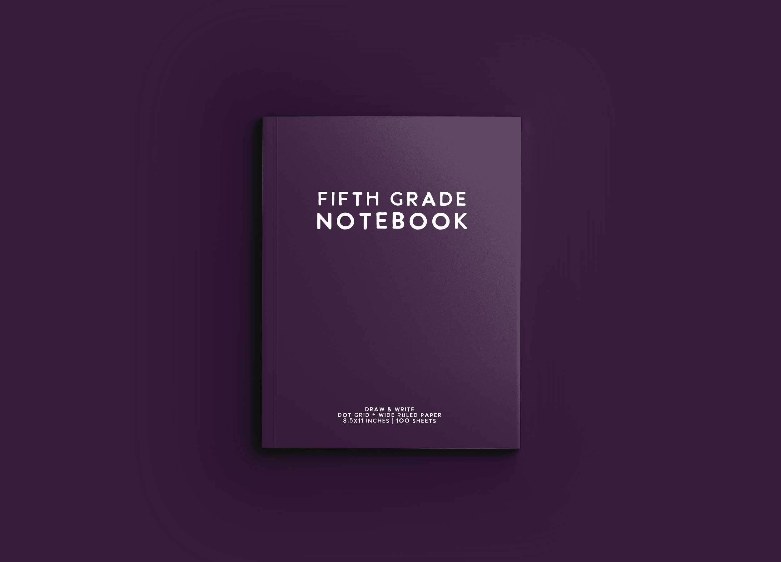 FIFTH GRADE Notebook Cover - 12 Dark Purple Mockup.png