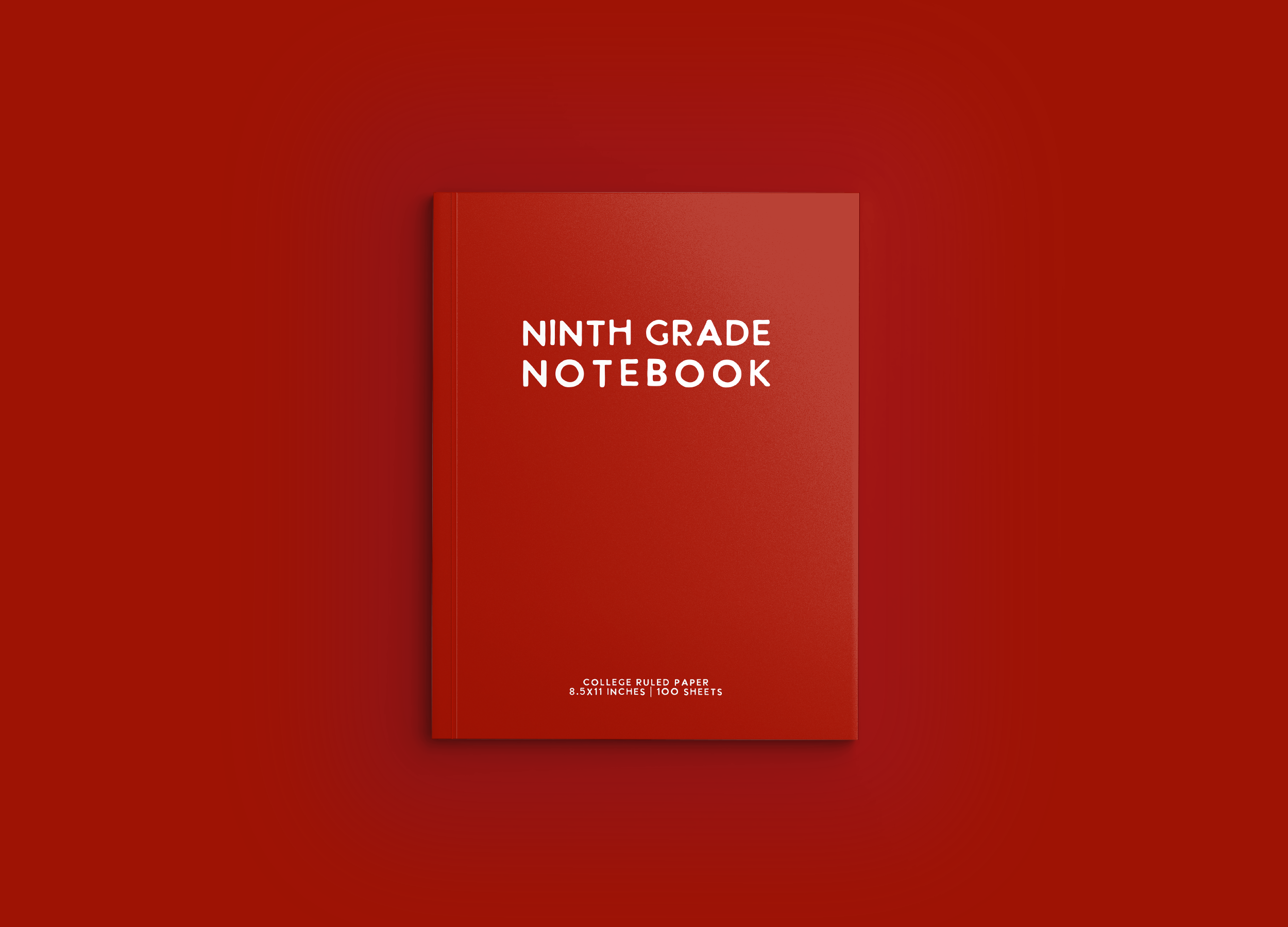 NINTH GRADE Notebook Cover - 03 Red Mockup.png