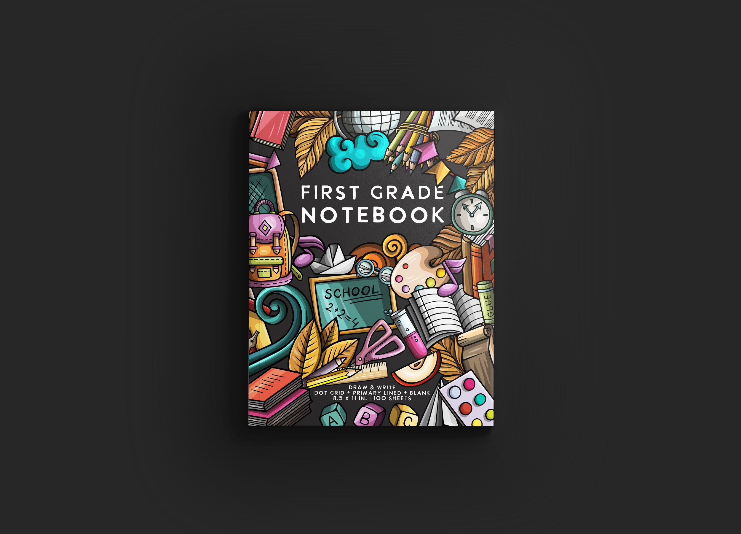 FIRST GRADE Notebook Cover Mockup - 13 Doodle.png