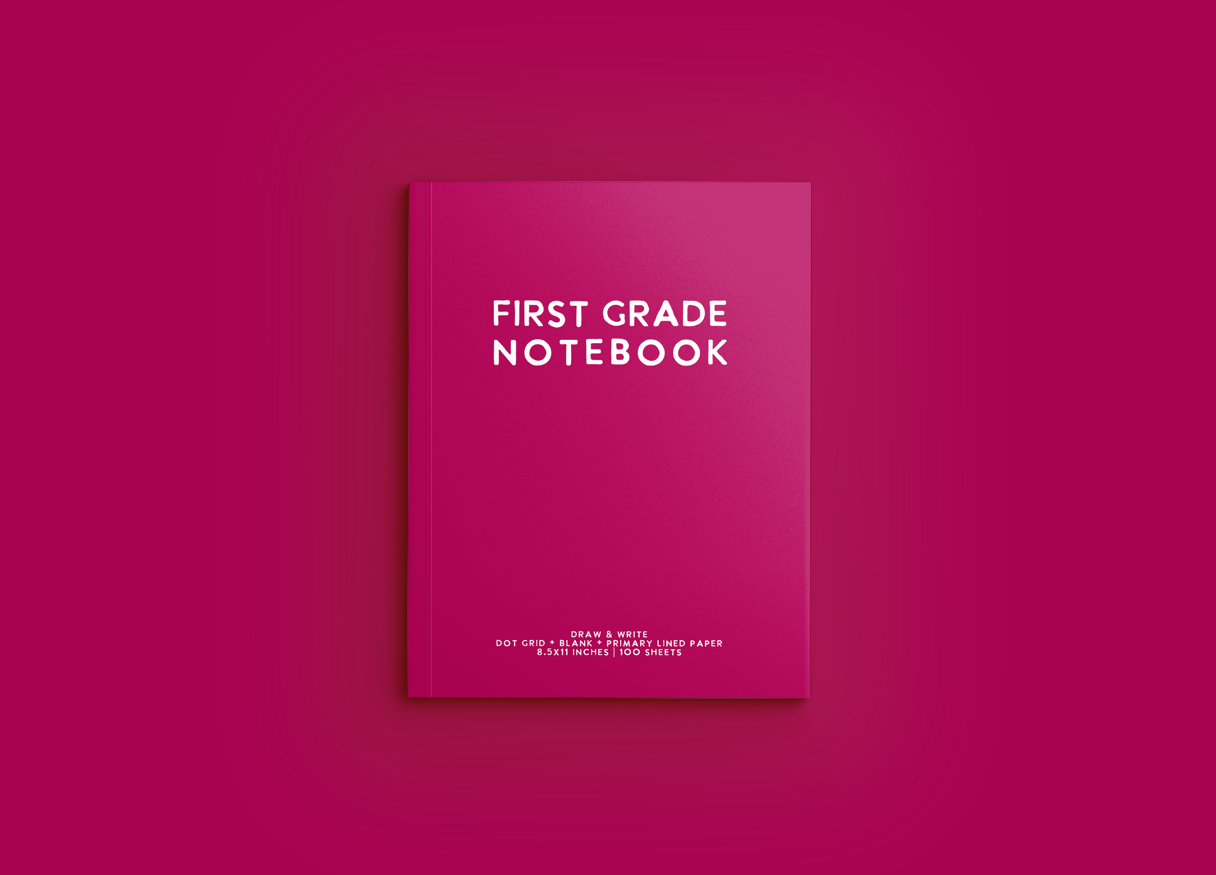 FIRST GRADE Notebook Cover Mockup - 02 Dark Pink.png