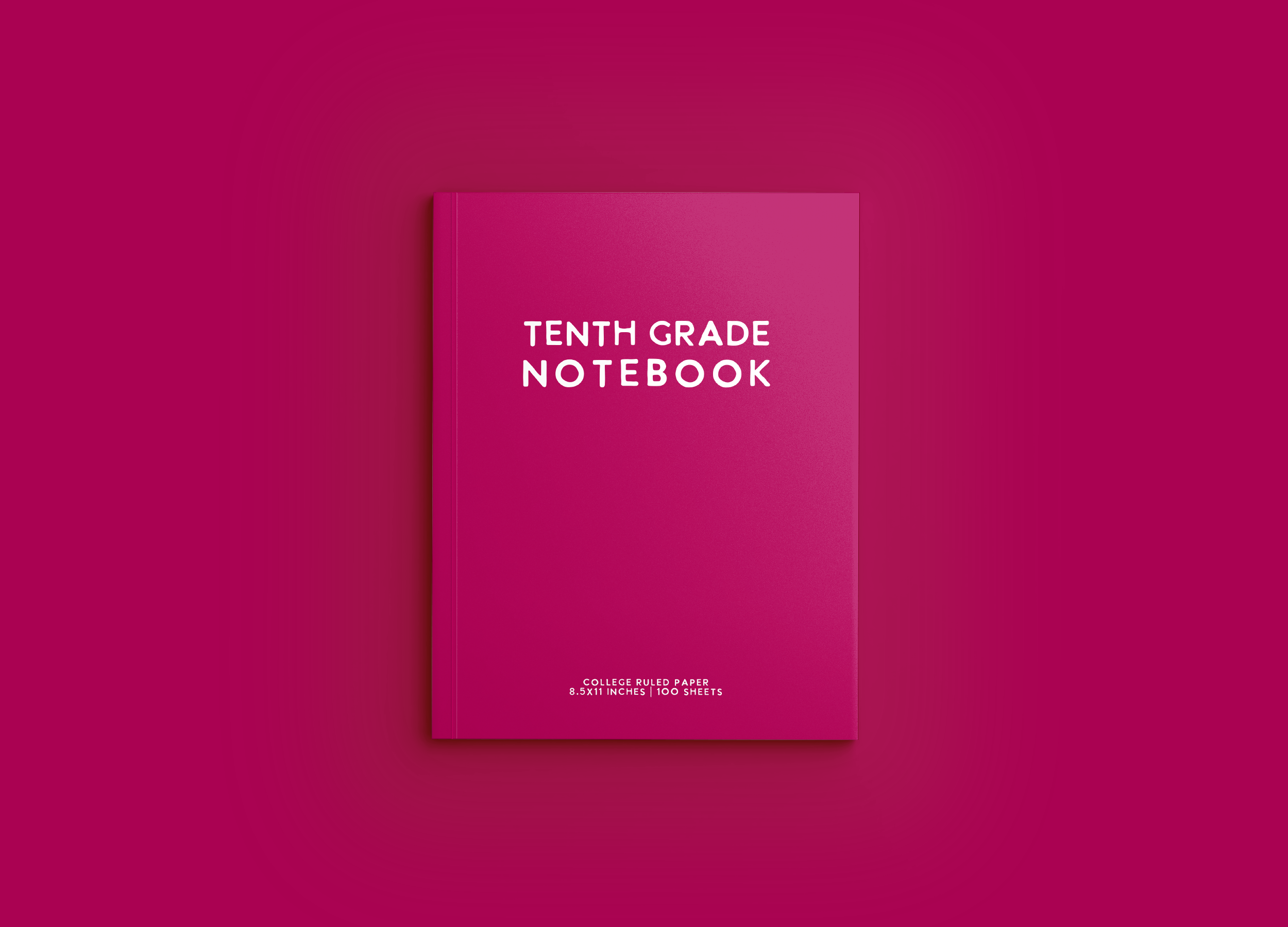Mockup TENTH GRADE Notebook Cover - 02 Dark Pink.png