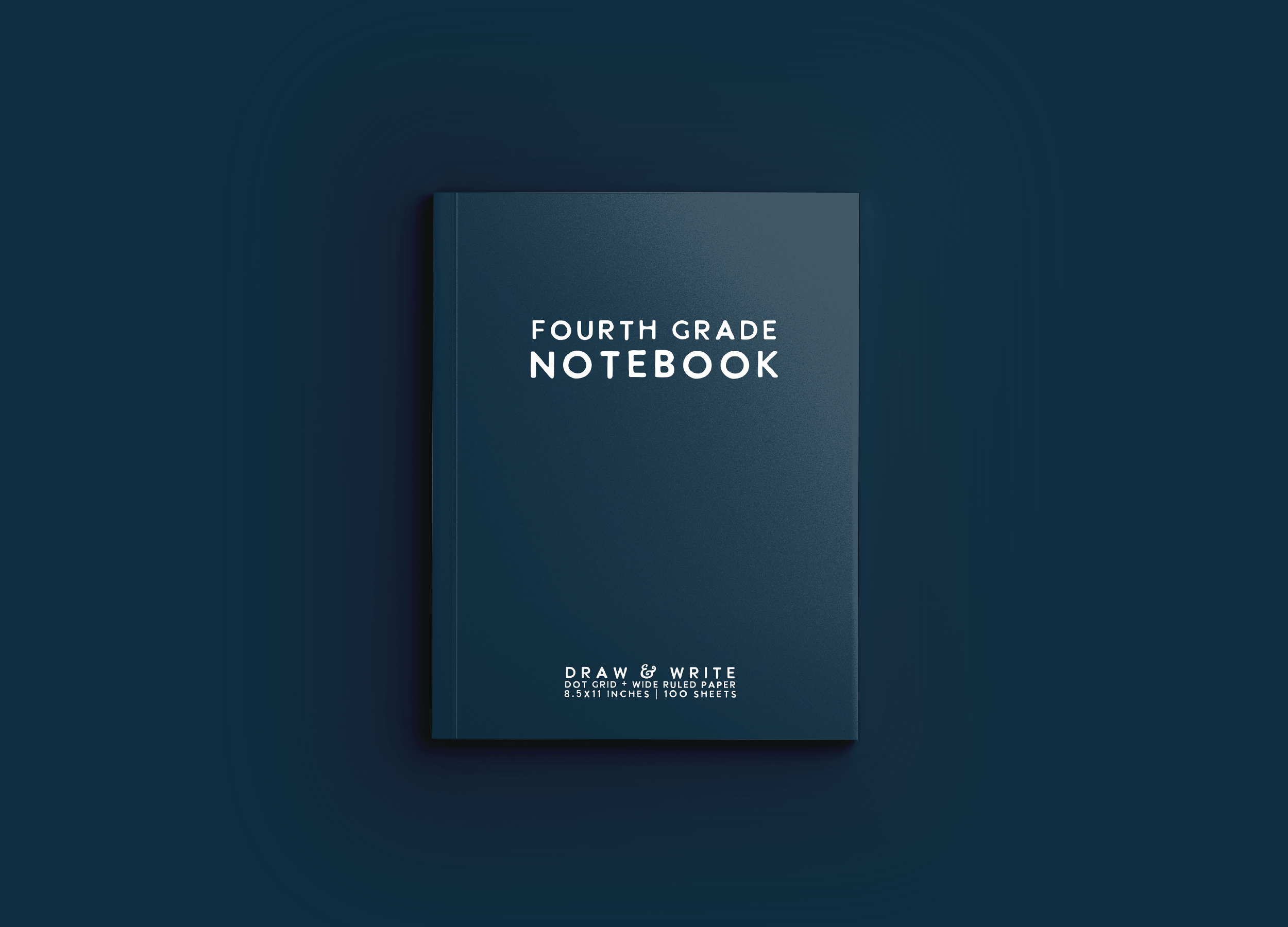 Mockup FOURTH GRADE Notebook Cover - 10 Dark Blue.png