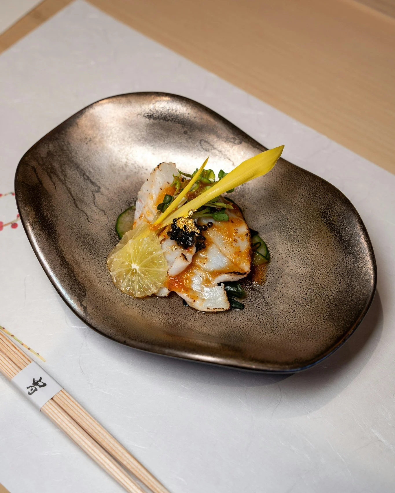 Indulging in this exquisite culinary masterpiece, where art meets flavor in perfect harmony. #Kabuto