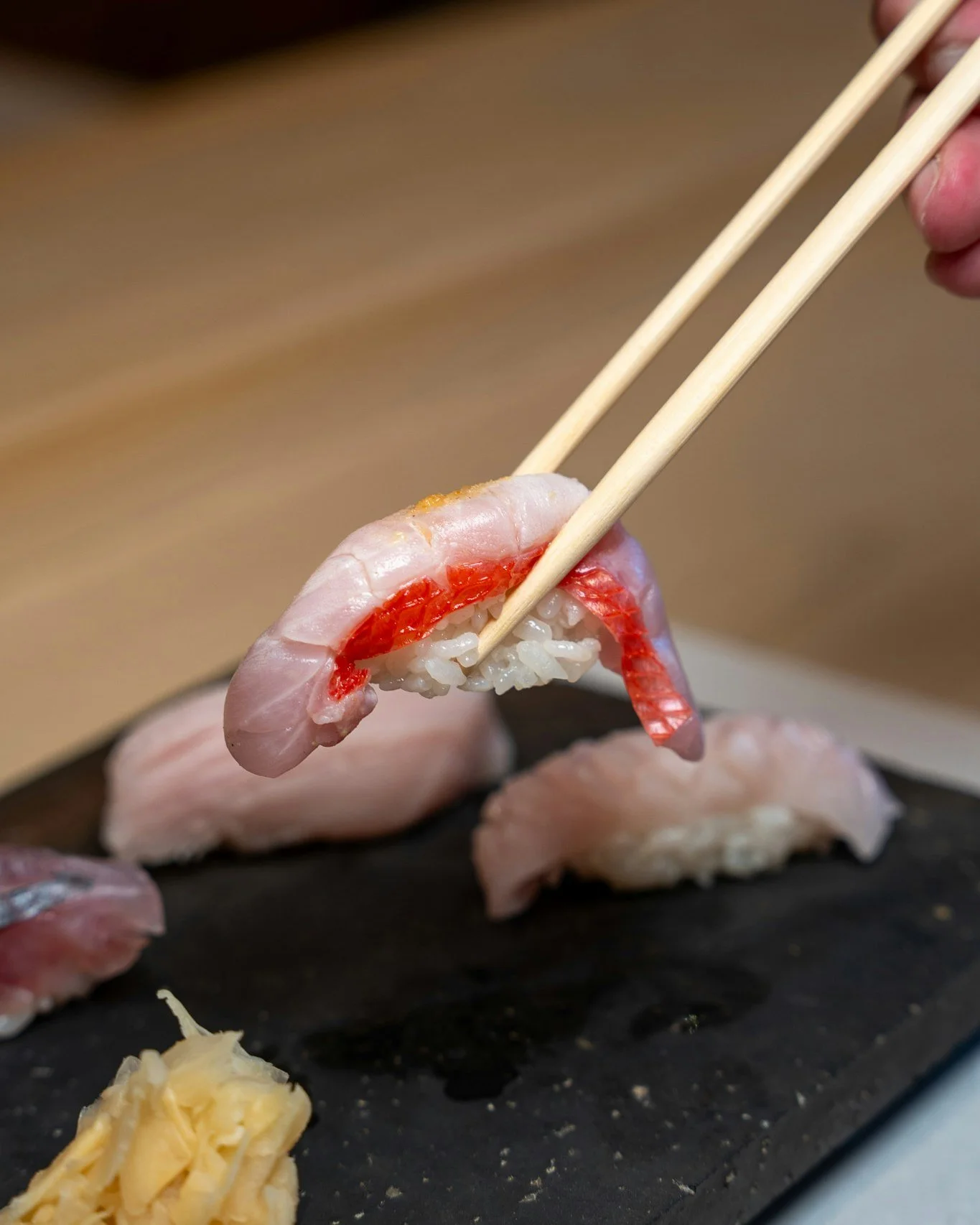 Savoring the art of sushi, one bite at a time 🍣✨ #Kabuto