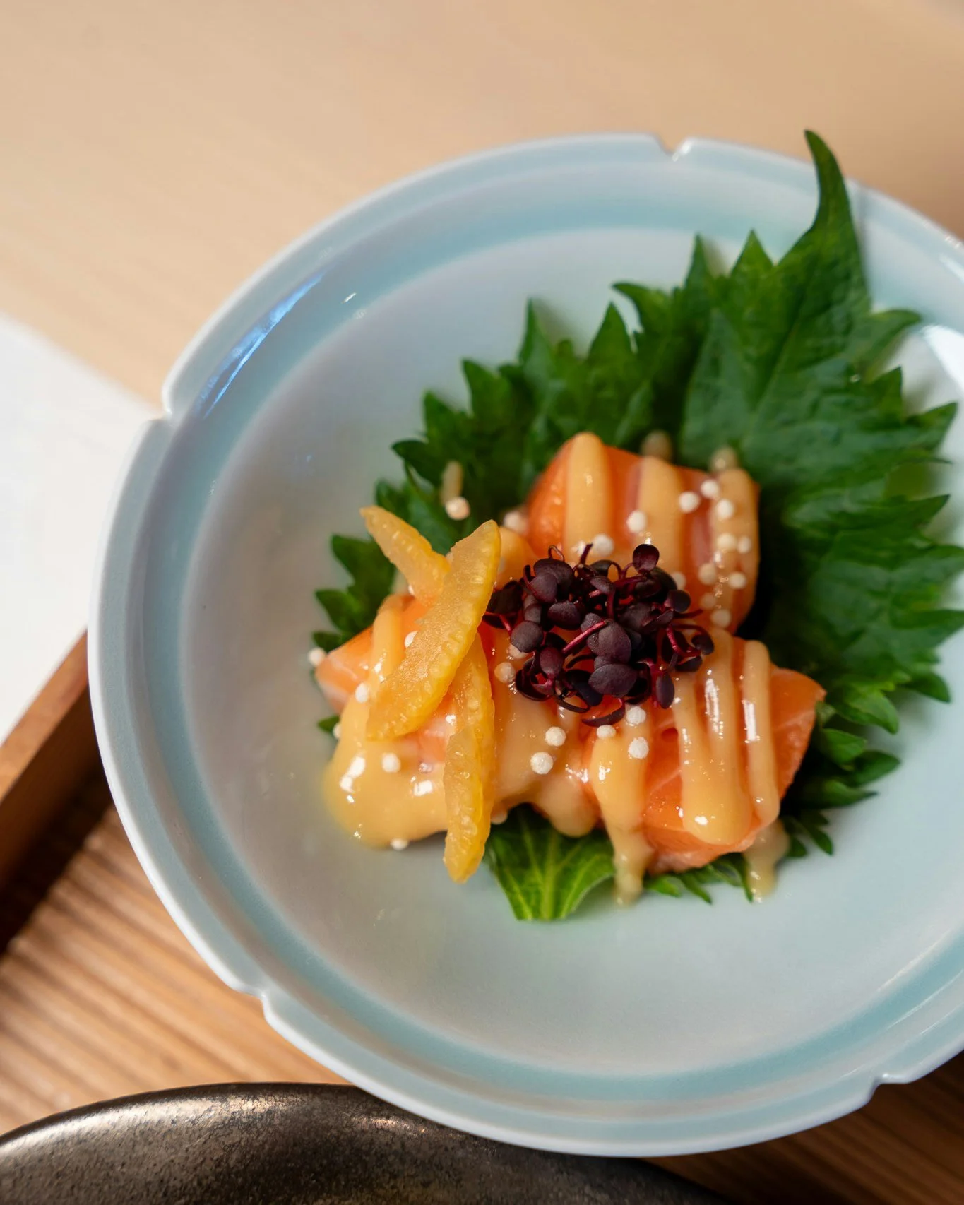 Delicate flavors and vibrant colors come together in this beautifully crafted dish. #Kabuto