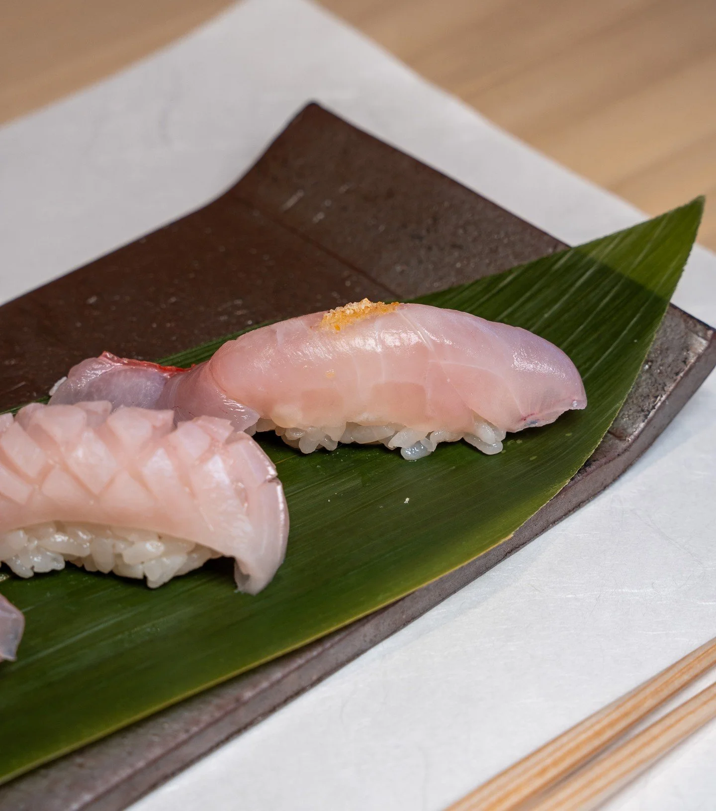 Savoring the art of sushi perfection. 🍣✨ #Kabuto