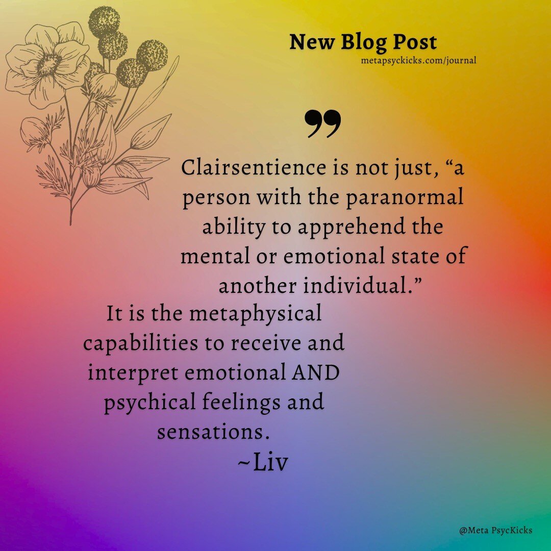 NEW BLOG POST
Everyone has psychic abilities right? Right! The psychic gifts you have usually coincide with the ways you perceive our physical world using your 5 physical senses. Now that you know this it&rsquo;s time we figure out which of the 6 psy